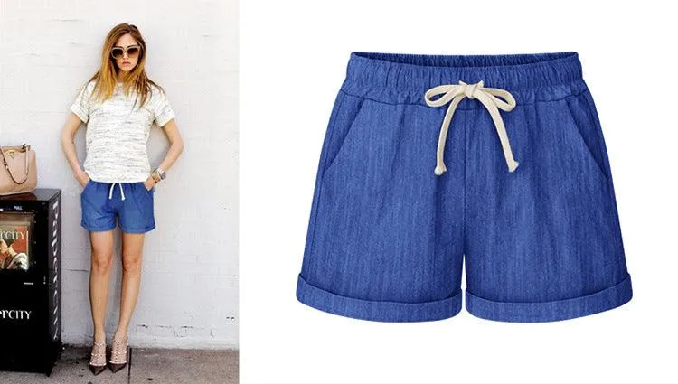 LINEN DRAWSTRING TROUSER SHORTS