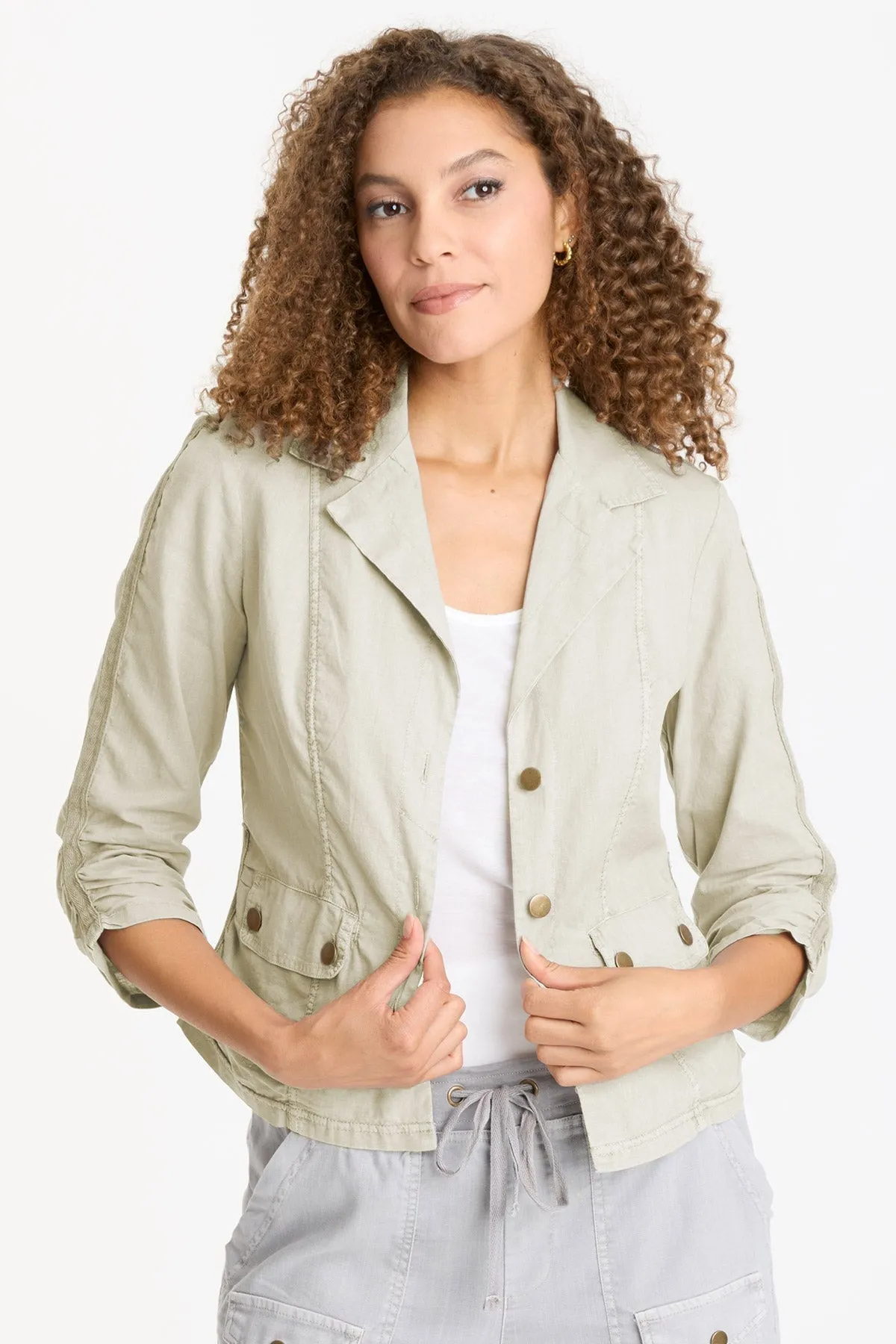 Linen Folksy Jacket