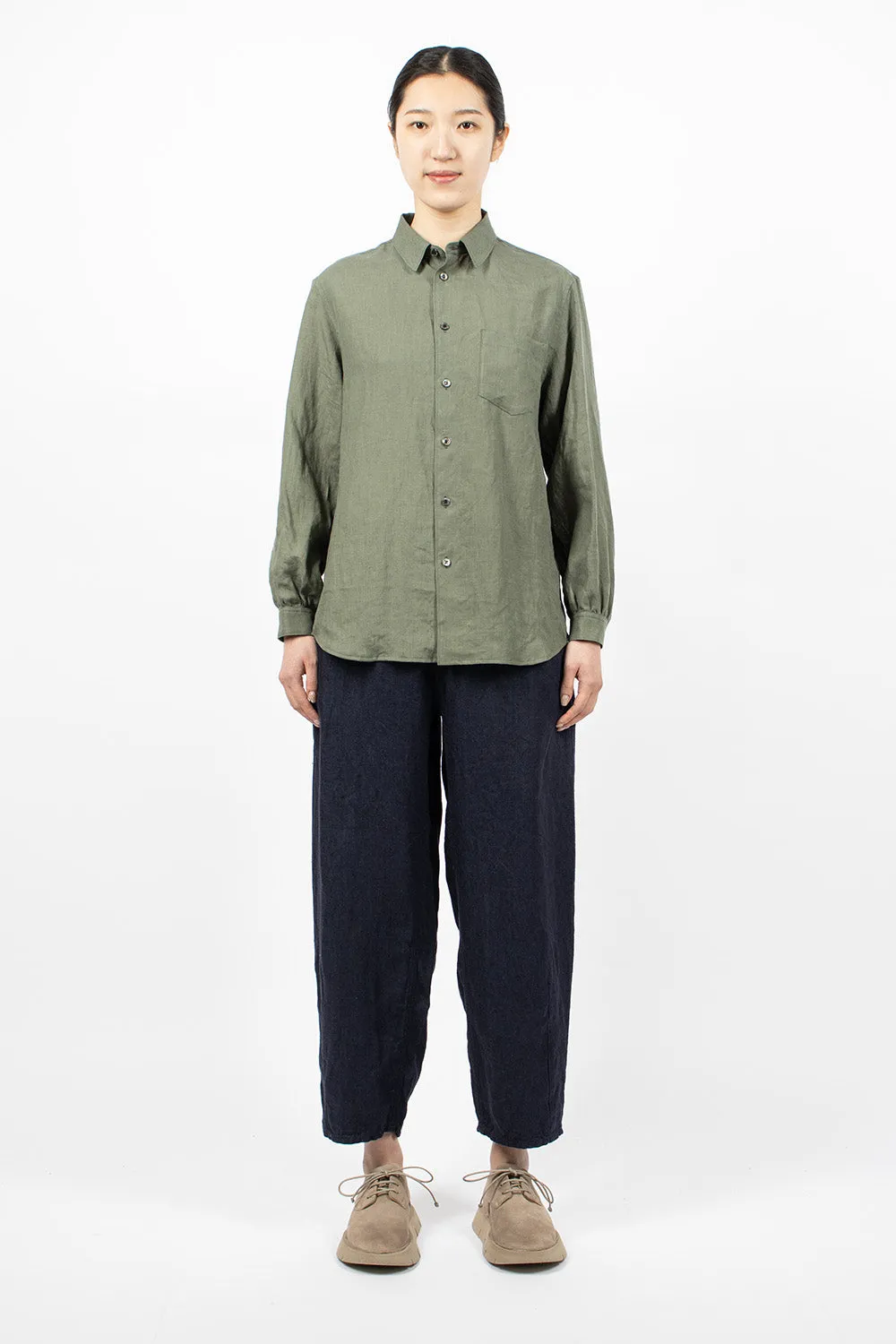 Linen Shirt Sage Green