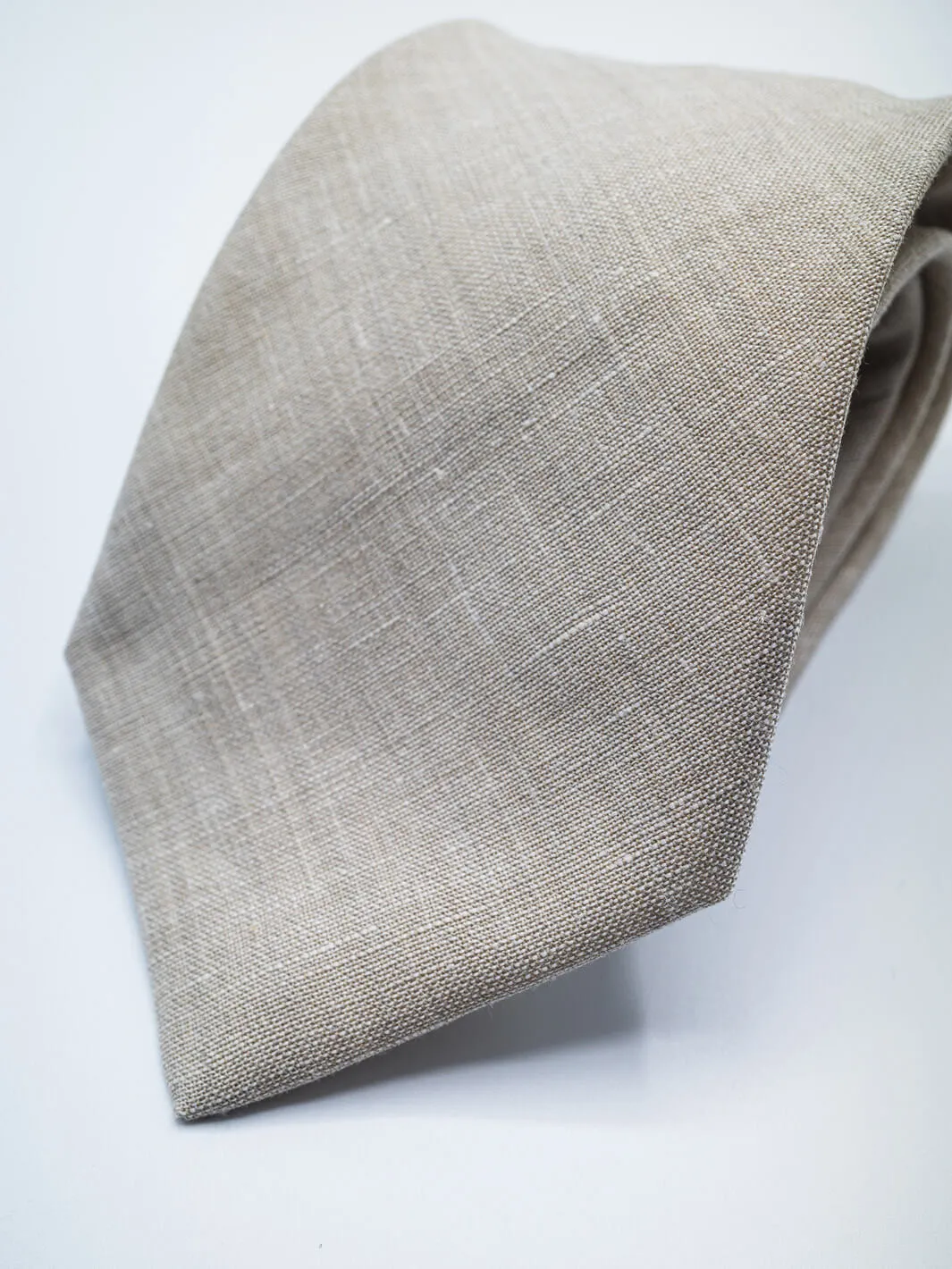 Linen-Silk Tie - Off-White