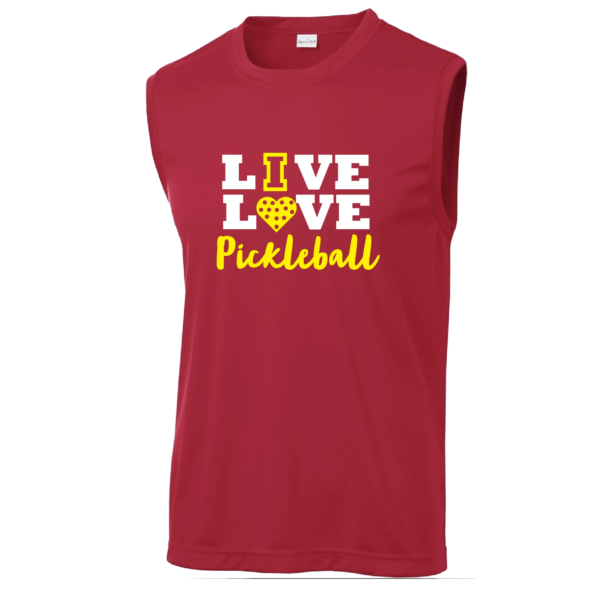 Live Love Pickleball | Men's Sleeveless Pickleball Shirt | 100% Polyester