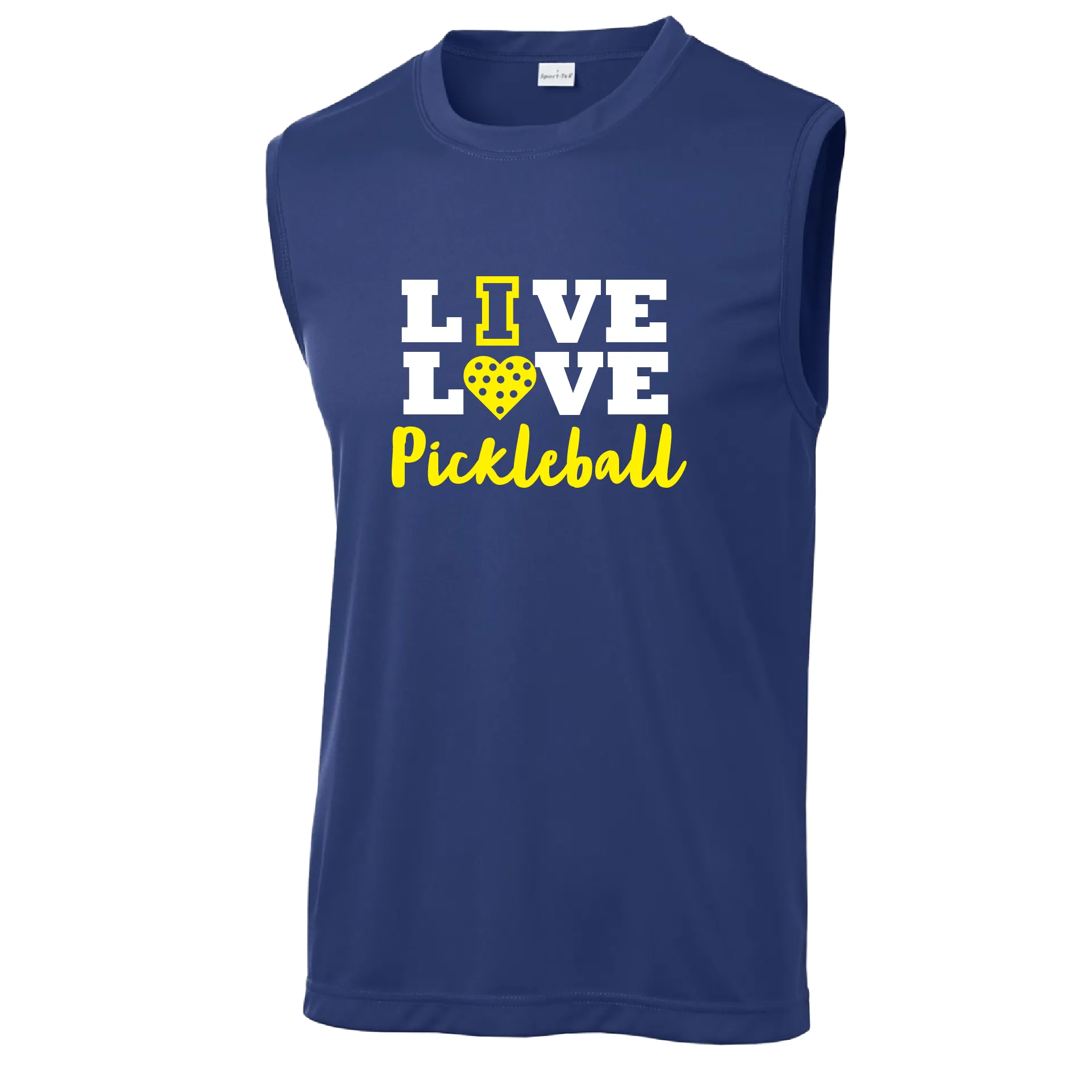 Live Love Pickleball | Men's Sleeveless Pickleball Shirt | 100% Polyester