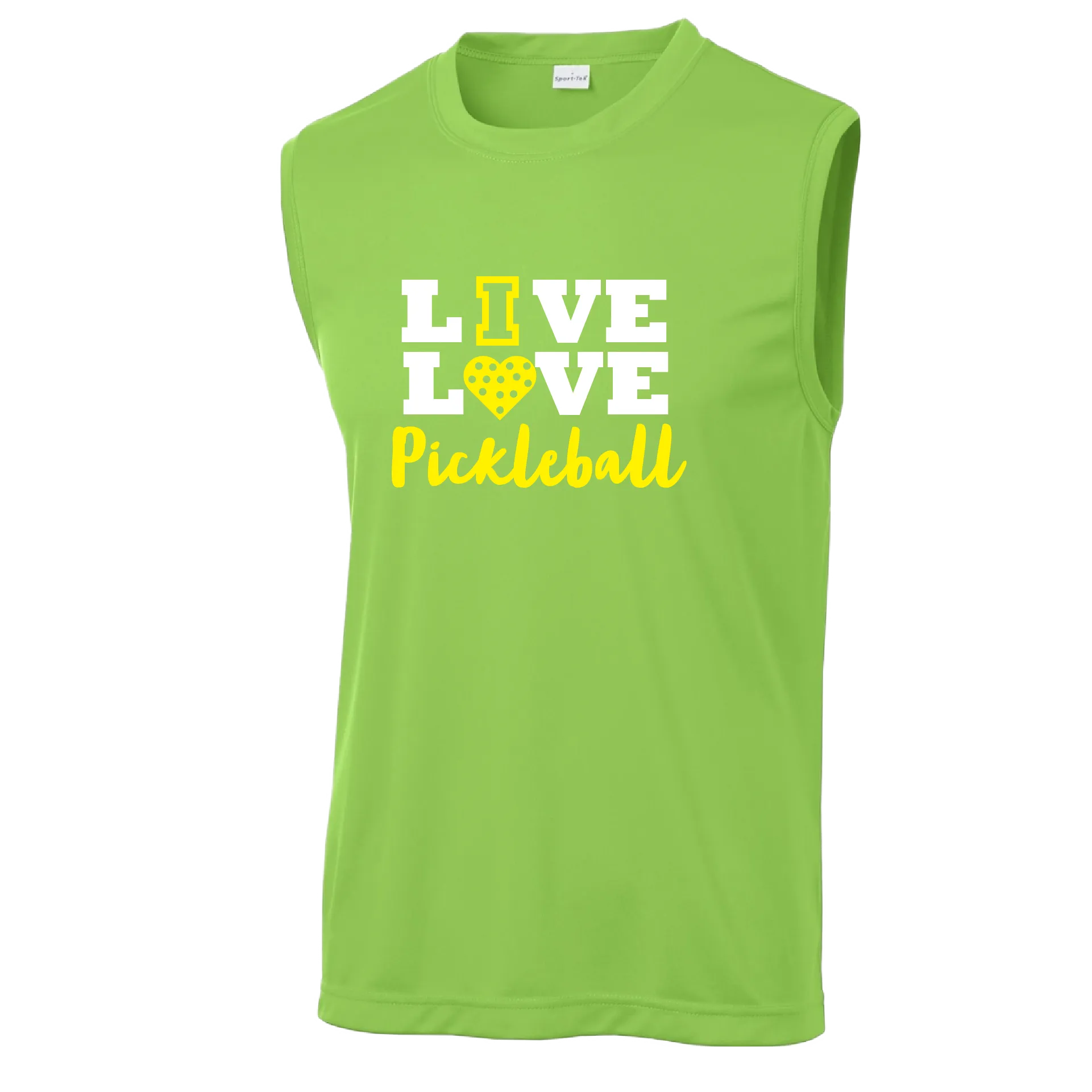 Live Love Pickleball | Men's Sleeveless Pickleball Shirt | 100% Polyester