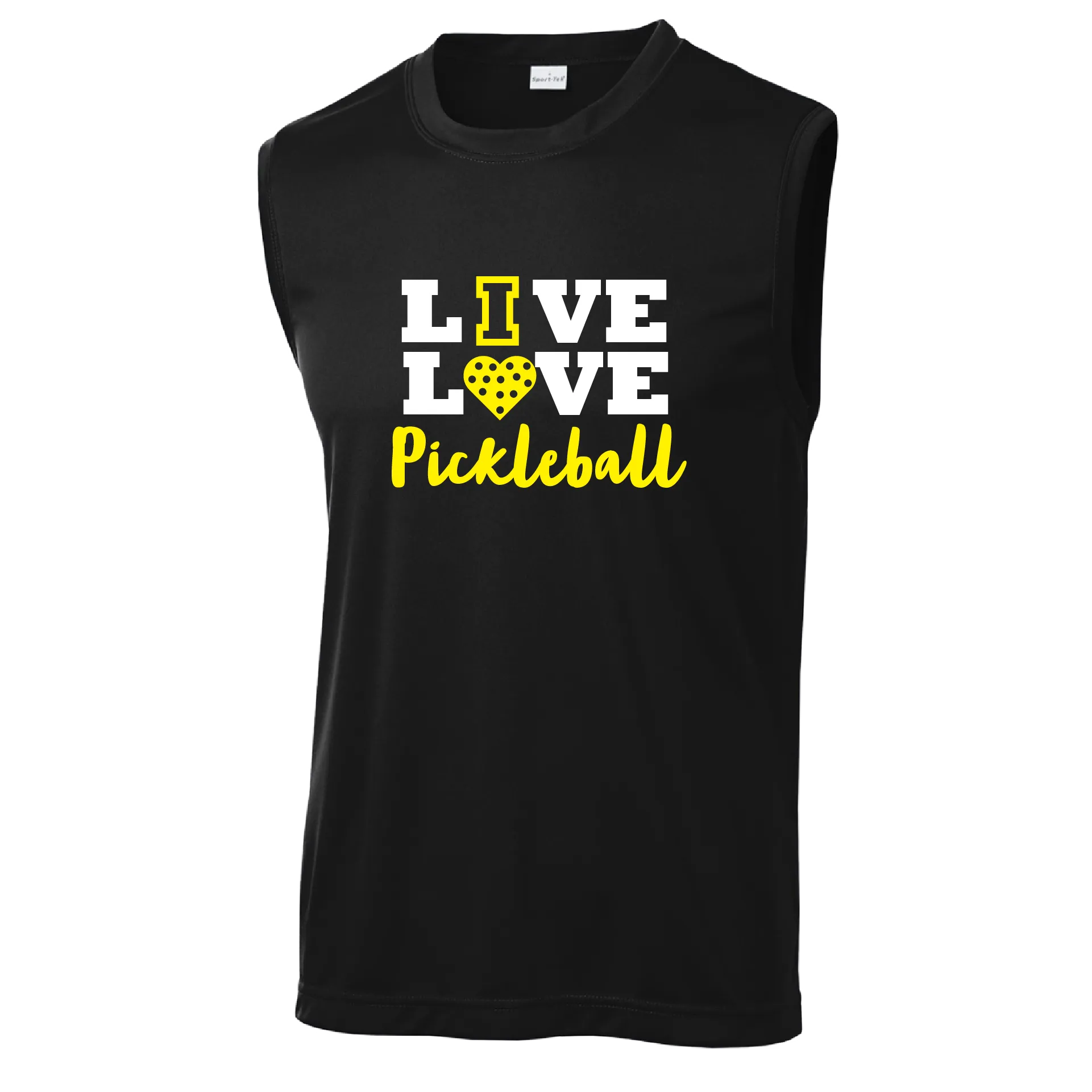 Live Love Pickleball | Men's Sleeveless Pickleball Shirt | 100% Polyester