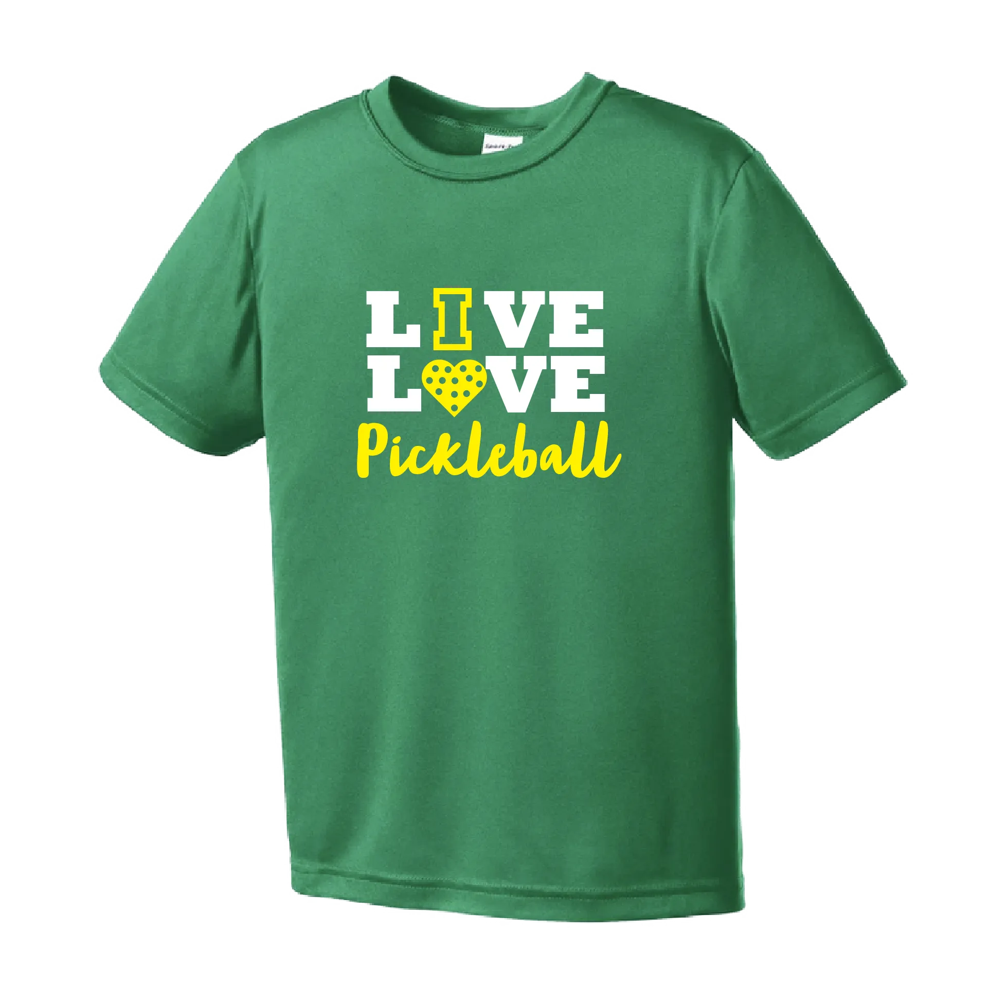 Live Love Pickleball | Youth Short Sleeve Atheletic Shirt | 100% Polyester