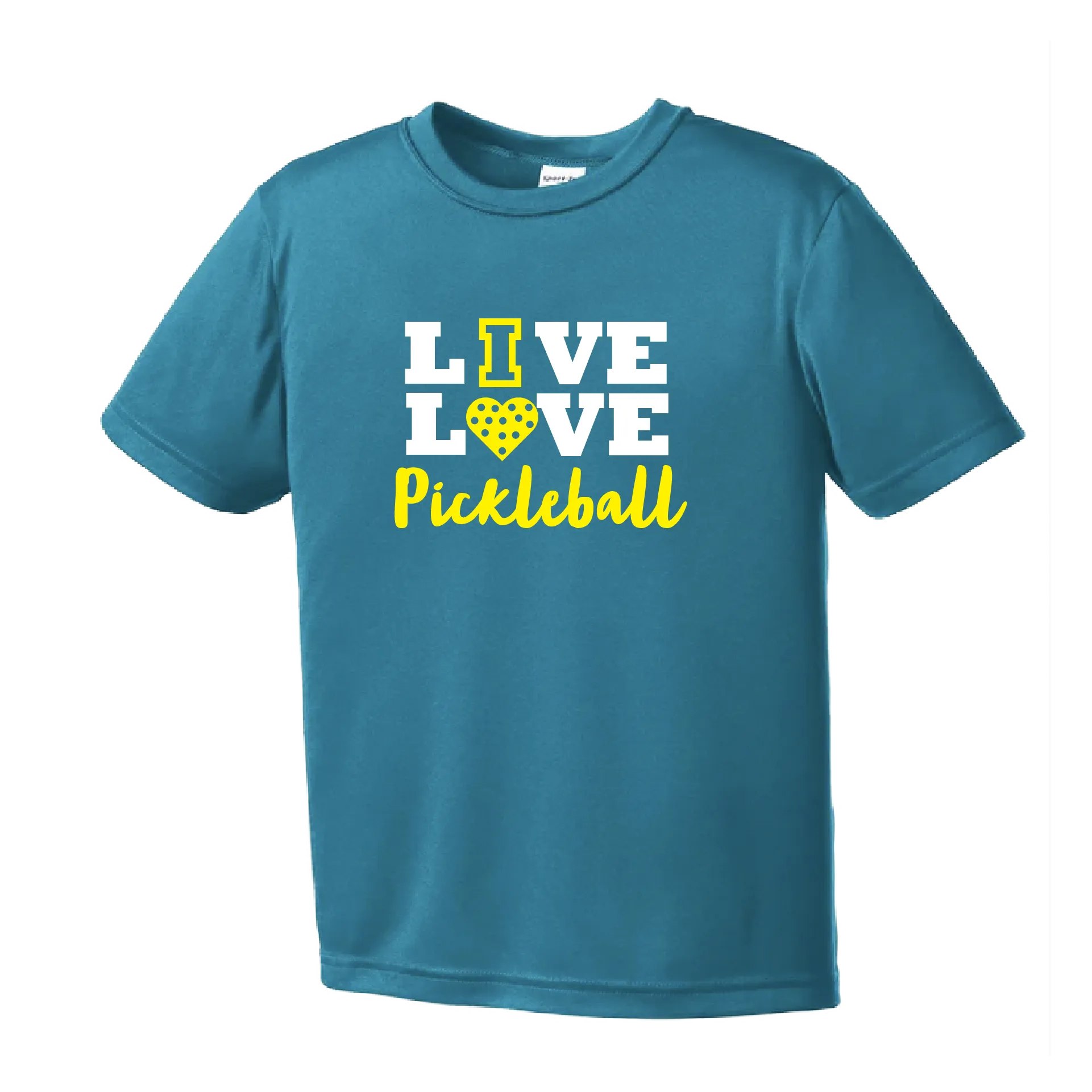 Live Love Pickleball | Youth Short Sleeve Atheletic Shirt | 100% Polyester