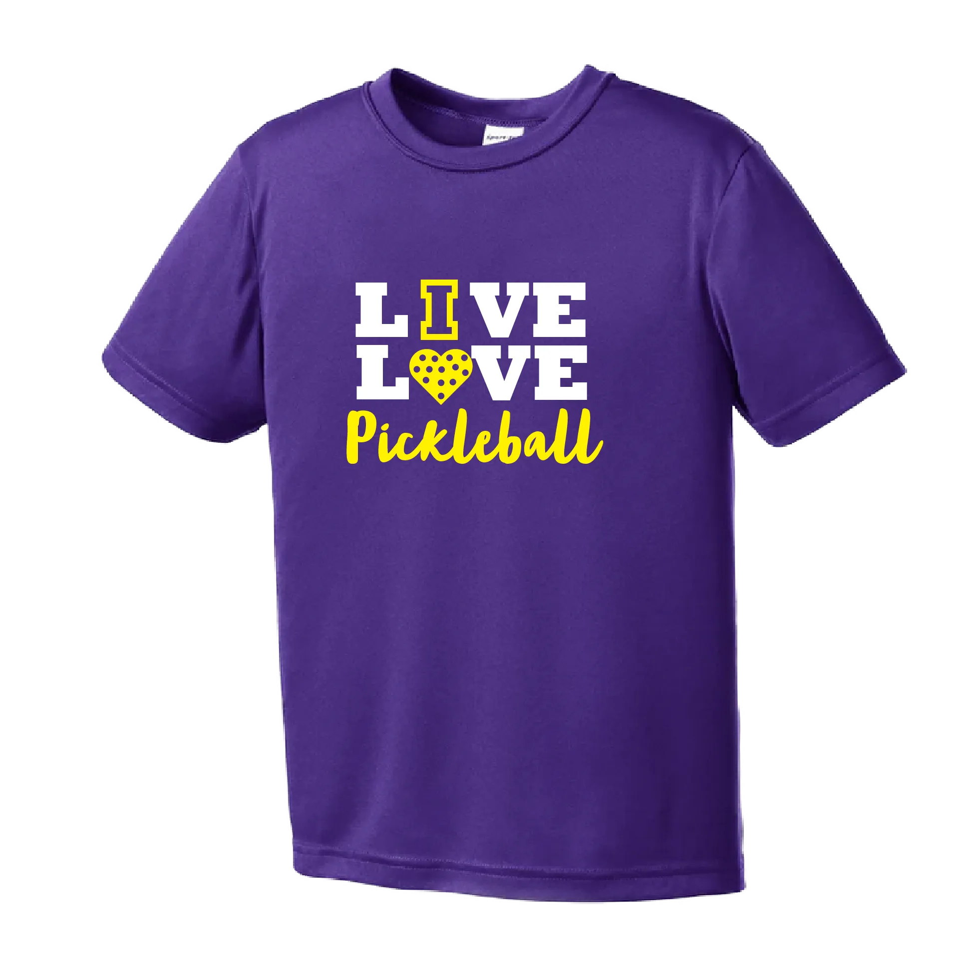 Live Love Pickleball | Youth Short Sleeve Atheletic Shirt | 100% Polyester