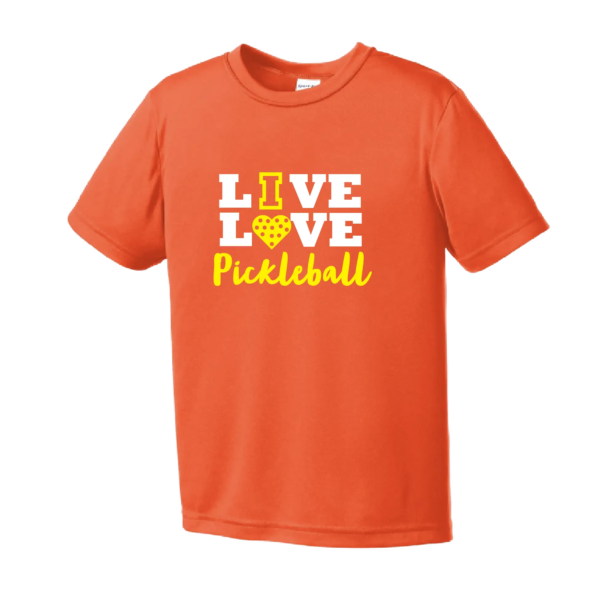 Live Love Pickleball | Youth Short Sleeve Atheletic Shirt | 100% Polyester