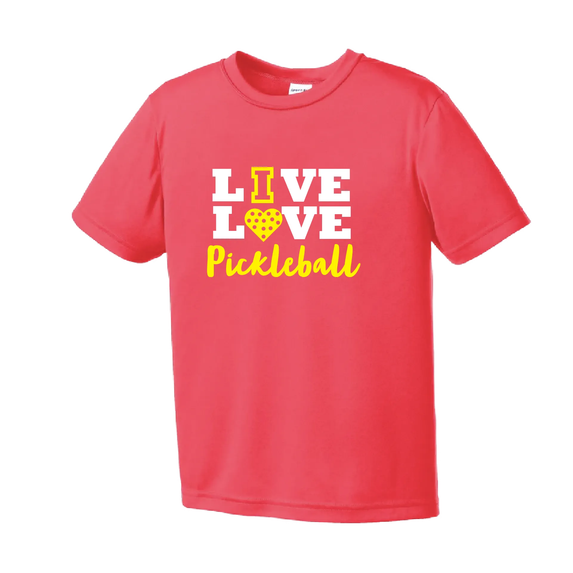 Live Love Pickleball | Youth Short Sleeve Atheletic Shirt | 100% Polyester