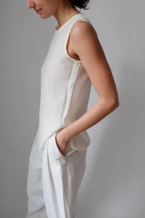 MAX MARA SILK CREAM TANKTOP