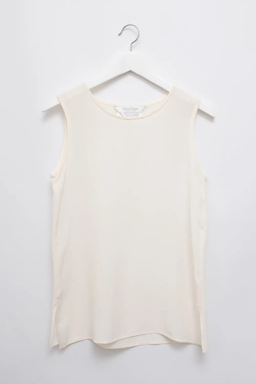 MAX MARA SILK CREAM TANKTOP