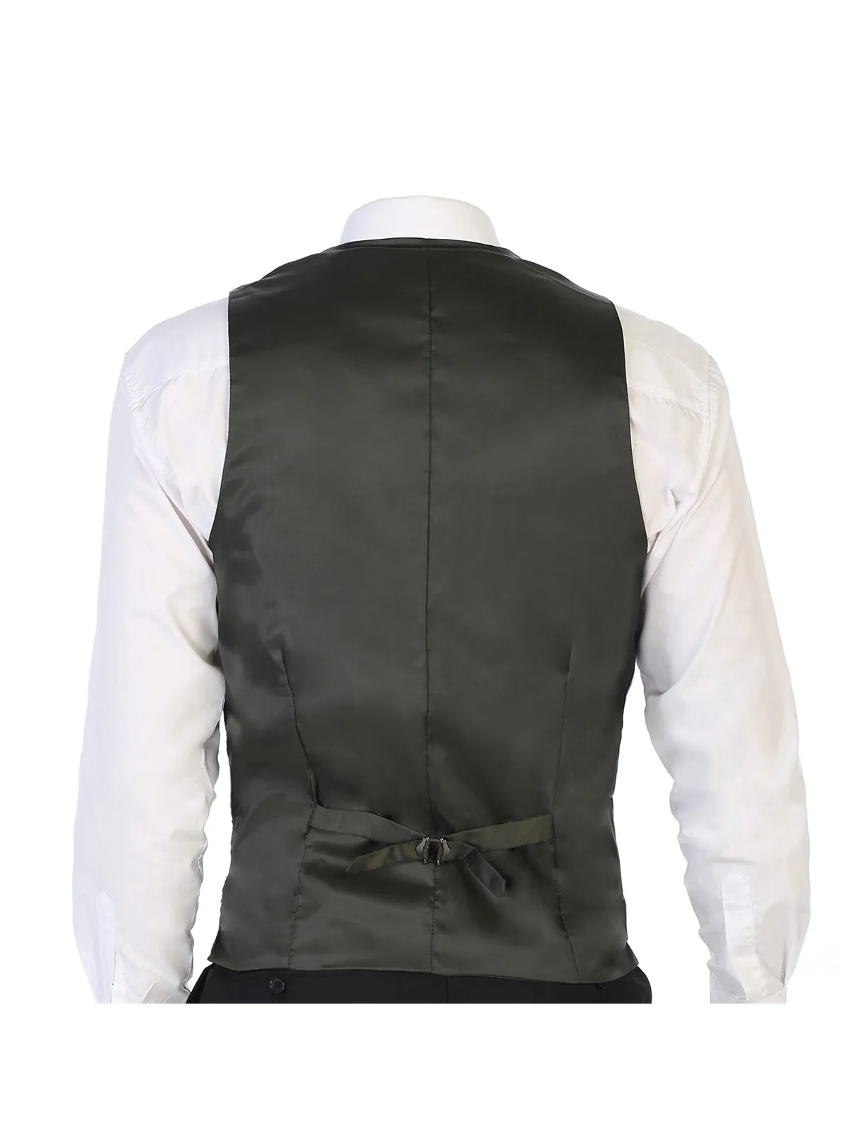 Men's 5 Button Tailored Collar Tweed Vest