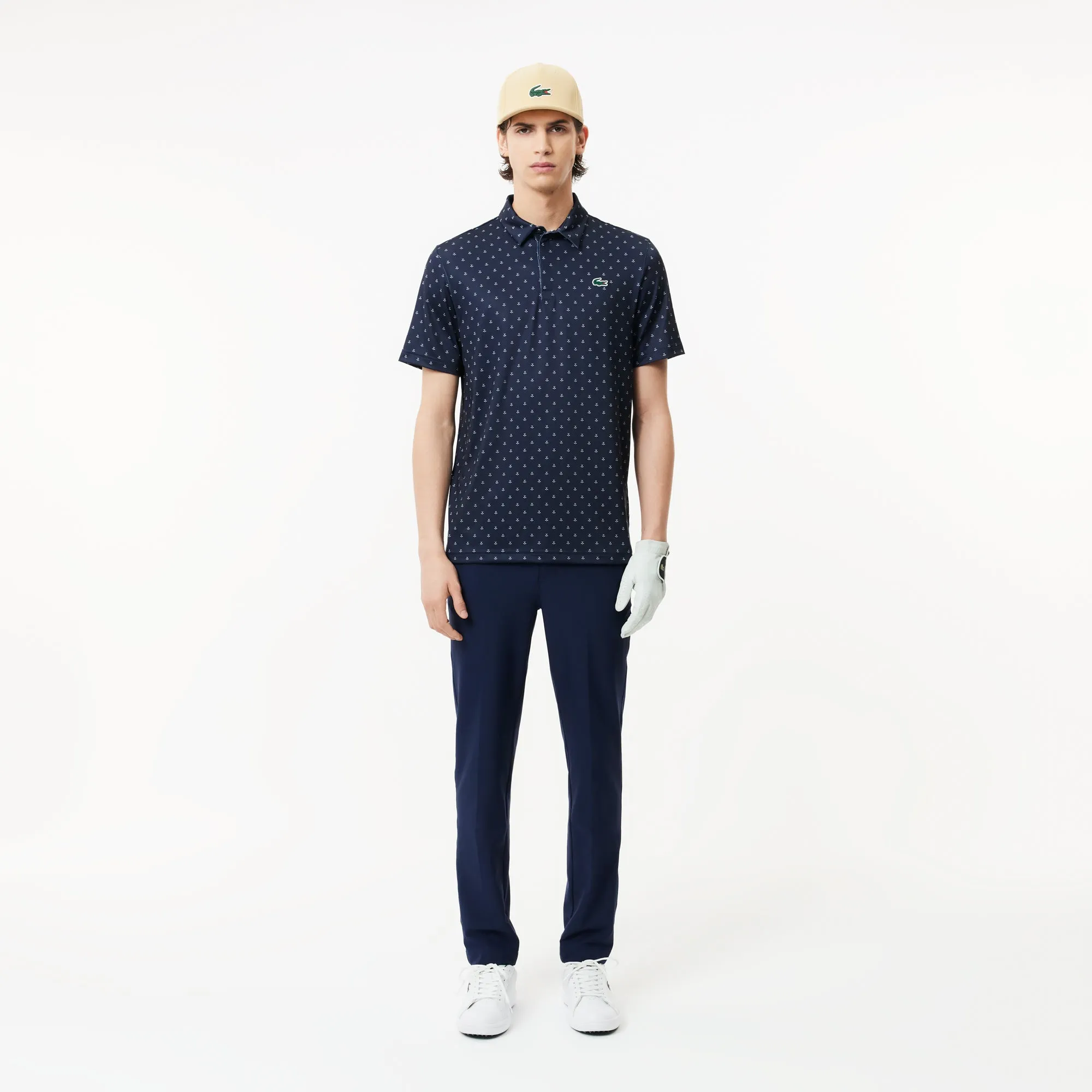 Men’s Lacoste Golf Printed Recycled Polyester Polo Shirt