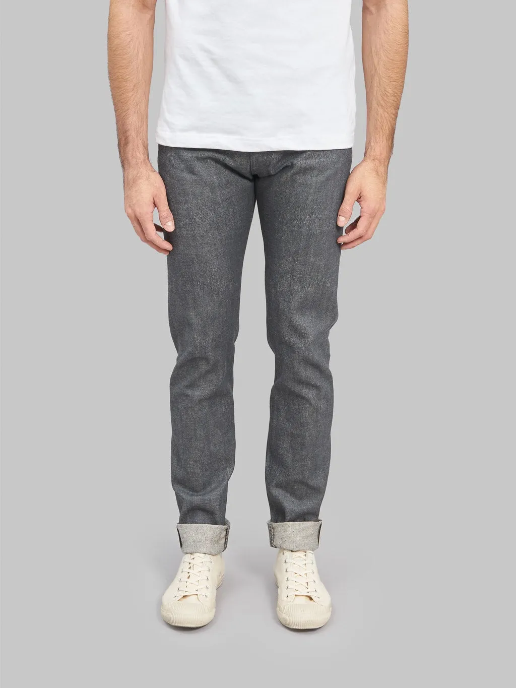 Momotaro 0306-70G 14oz Grey Denim Tight Tapered Jeans