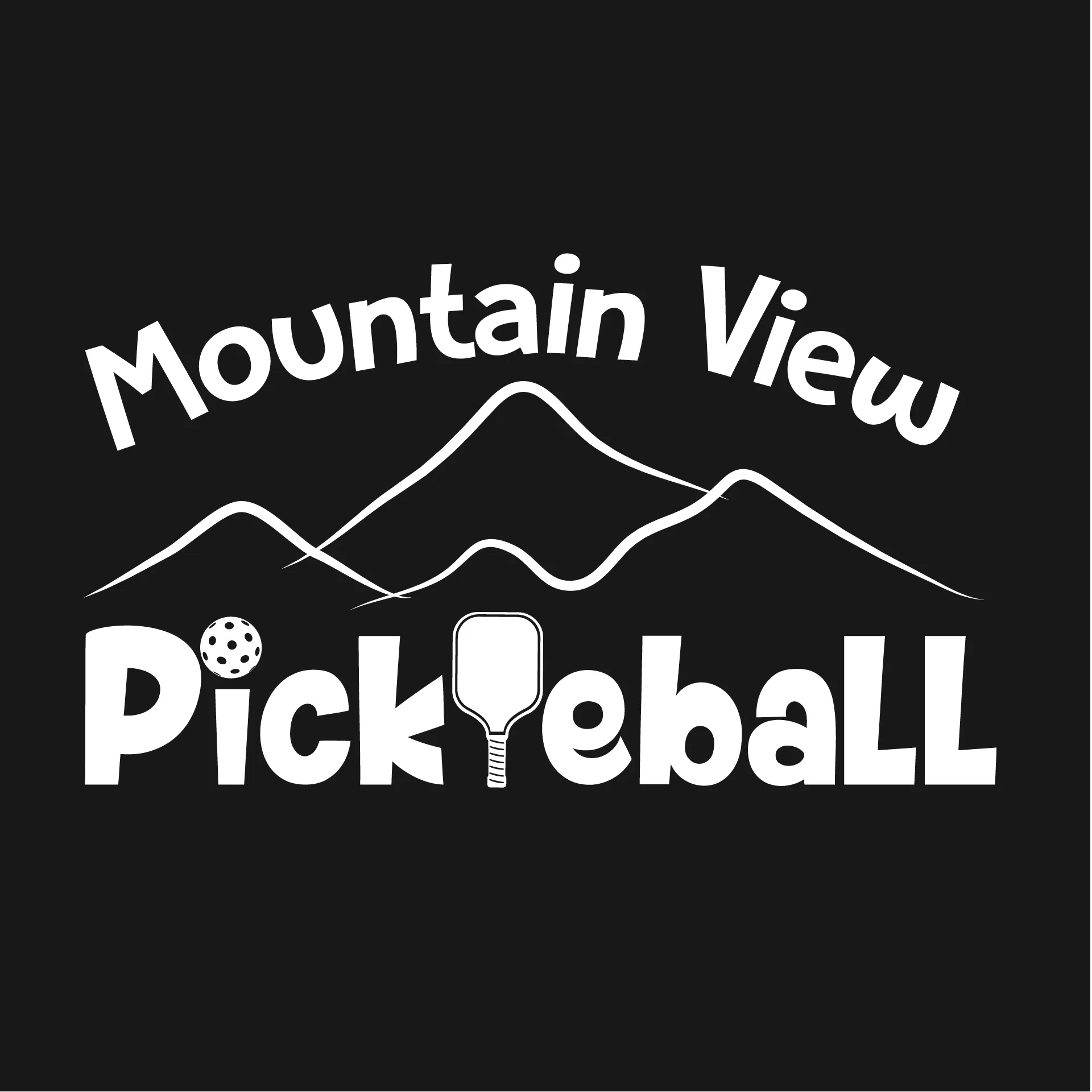 Mountain View Pickleball Club | Unisex Hoodie Pickleball Sweatshirt | 50% Cotton 50% Polyester