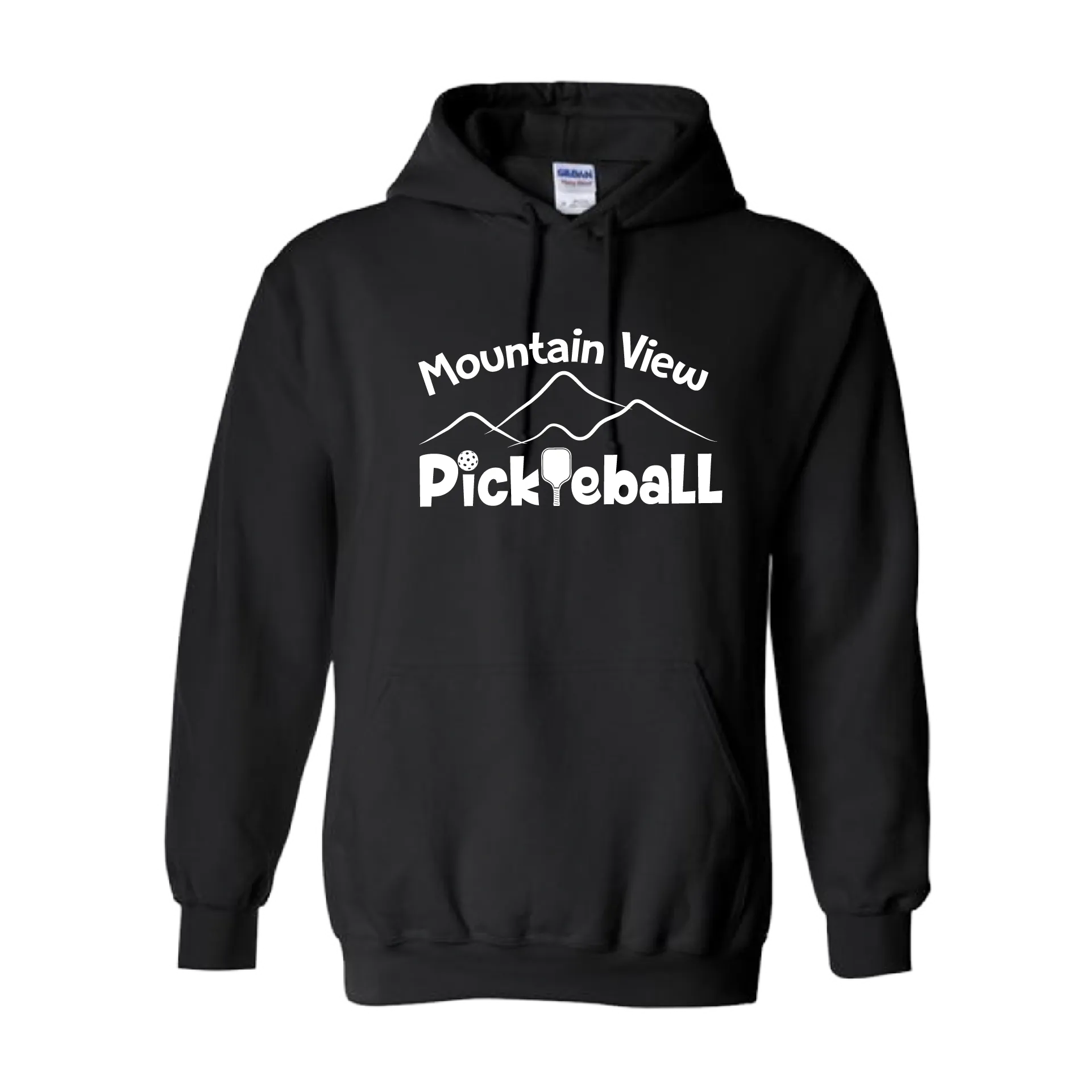 Mountain View Pickleball Club | Unisex Hoodie Pickleball Sweatshirt | 50% Cotton 50% Polyester