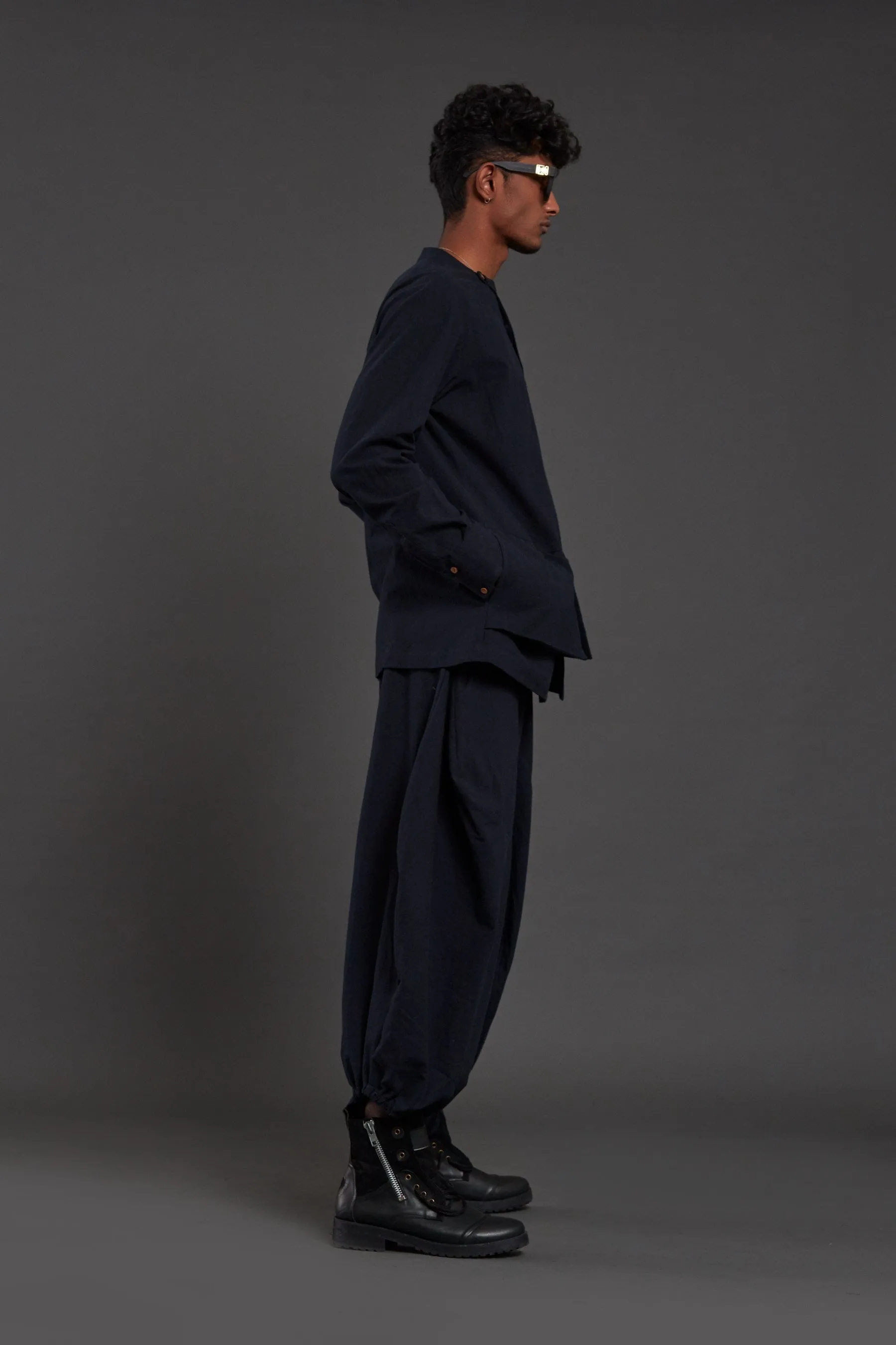 Navy Blue Pocket Baggy Set