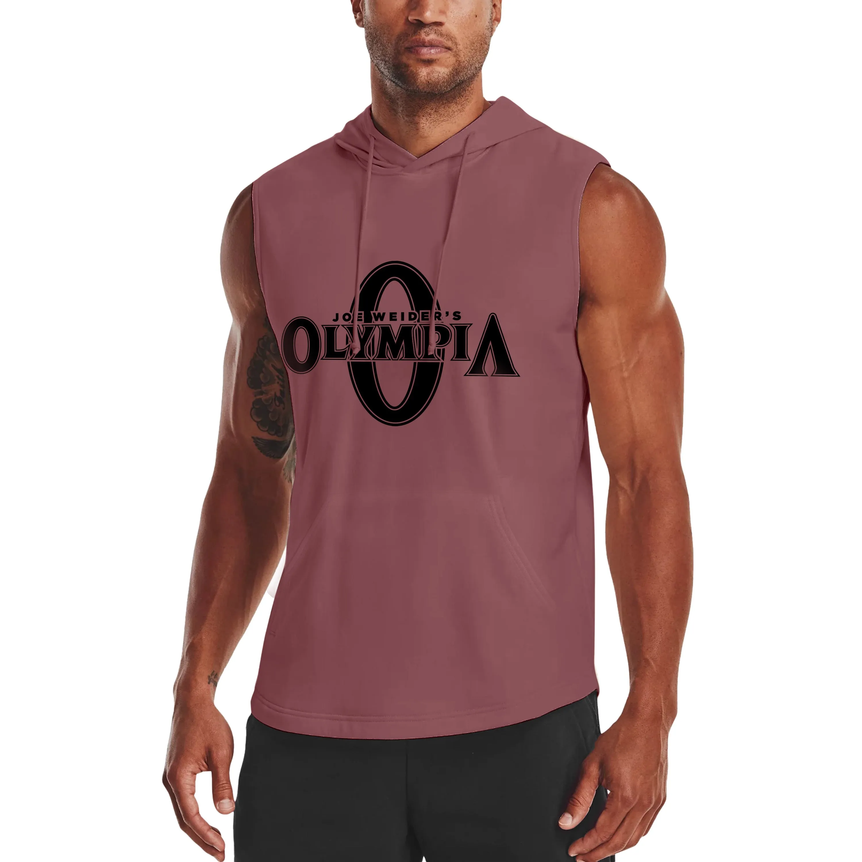 Olympia Sleeveless Hoodie Maroon