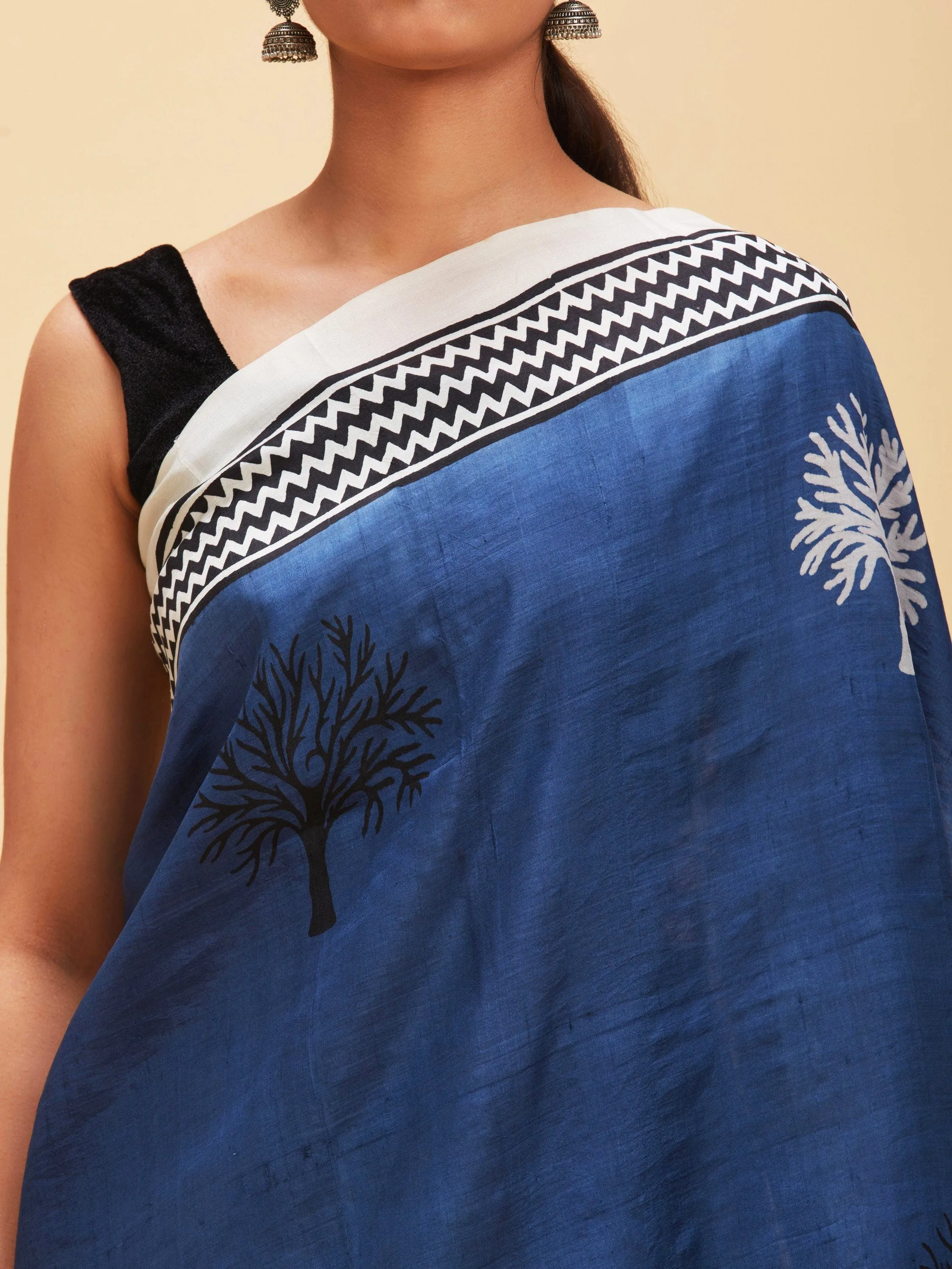 Pastel blue Bishnupuri silk saree