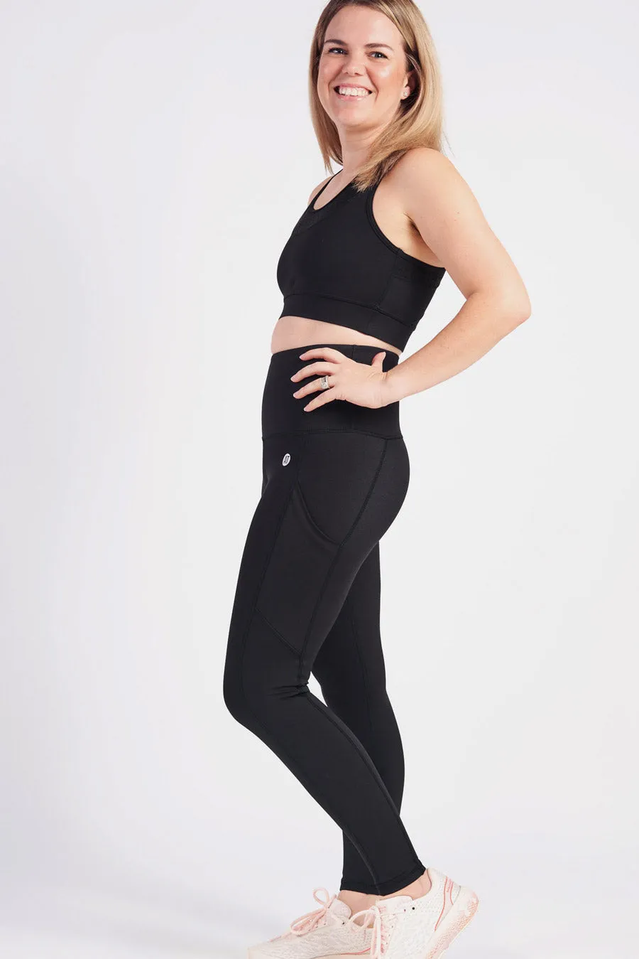 Petite Smart Pocket Full Length Tight - Black