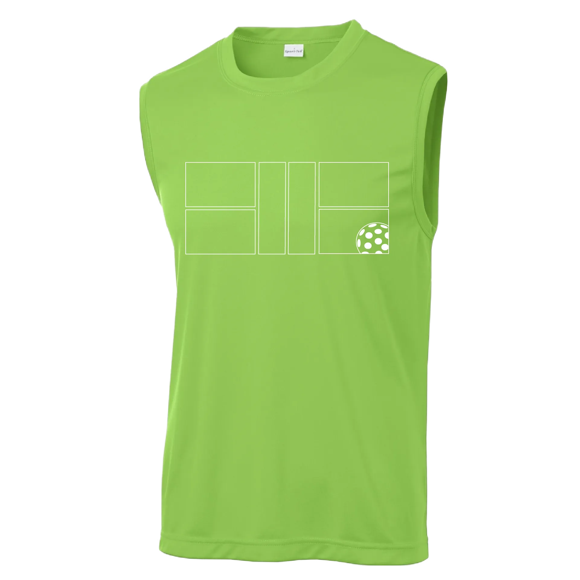 Pickleball Court | Men's Sleeveless Athletic Shirt | 100% Polyester