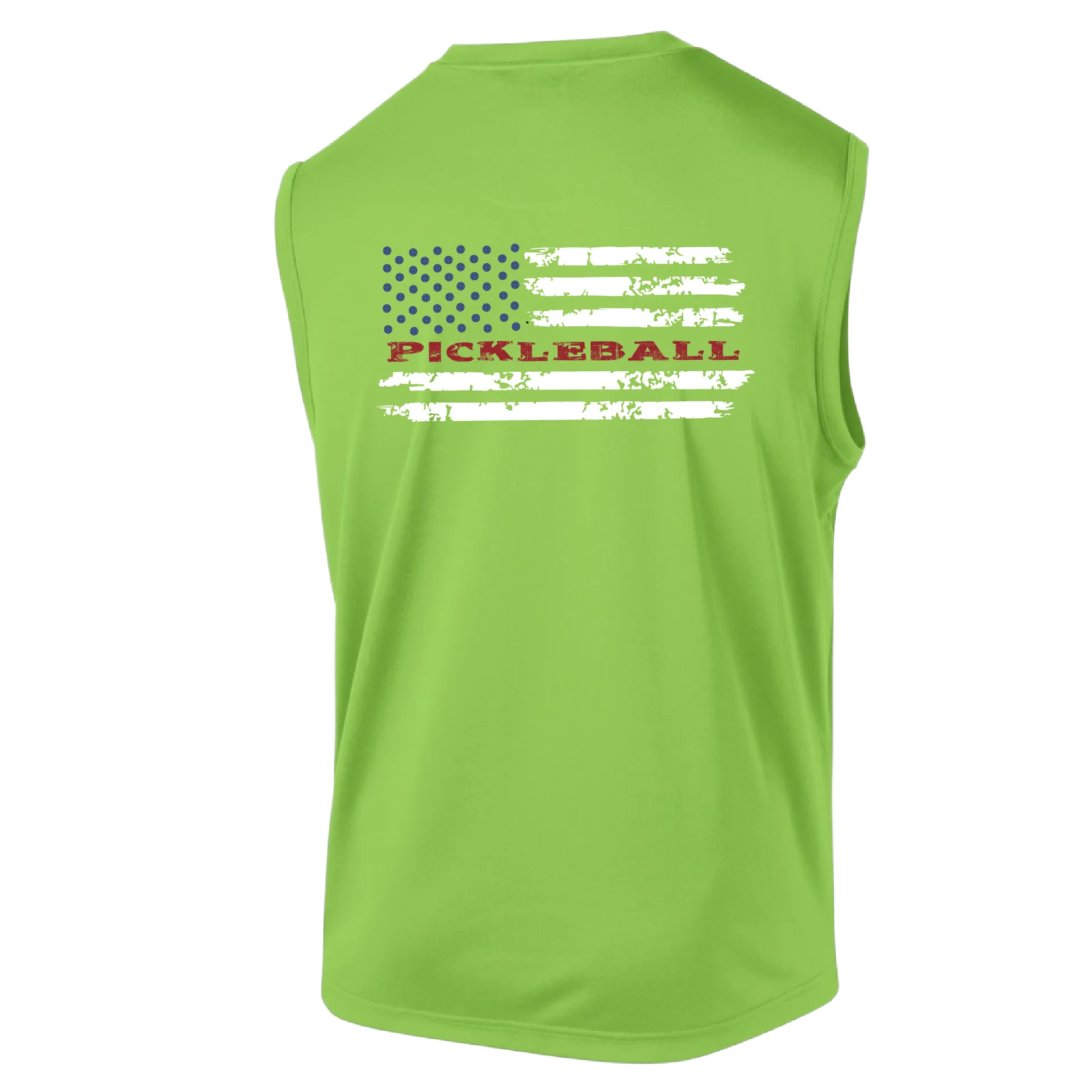 Pickleball Flag Horizontal (Customizable) | Men's Sleeveless Athletic Shirt | 100% Polyester