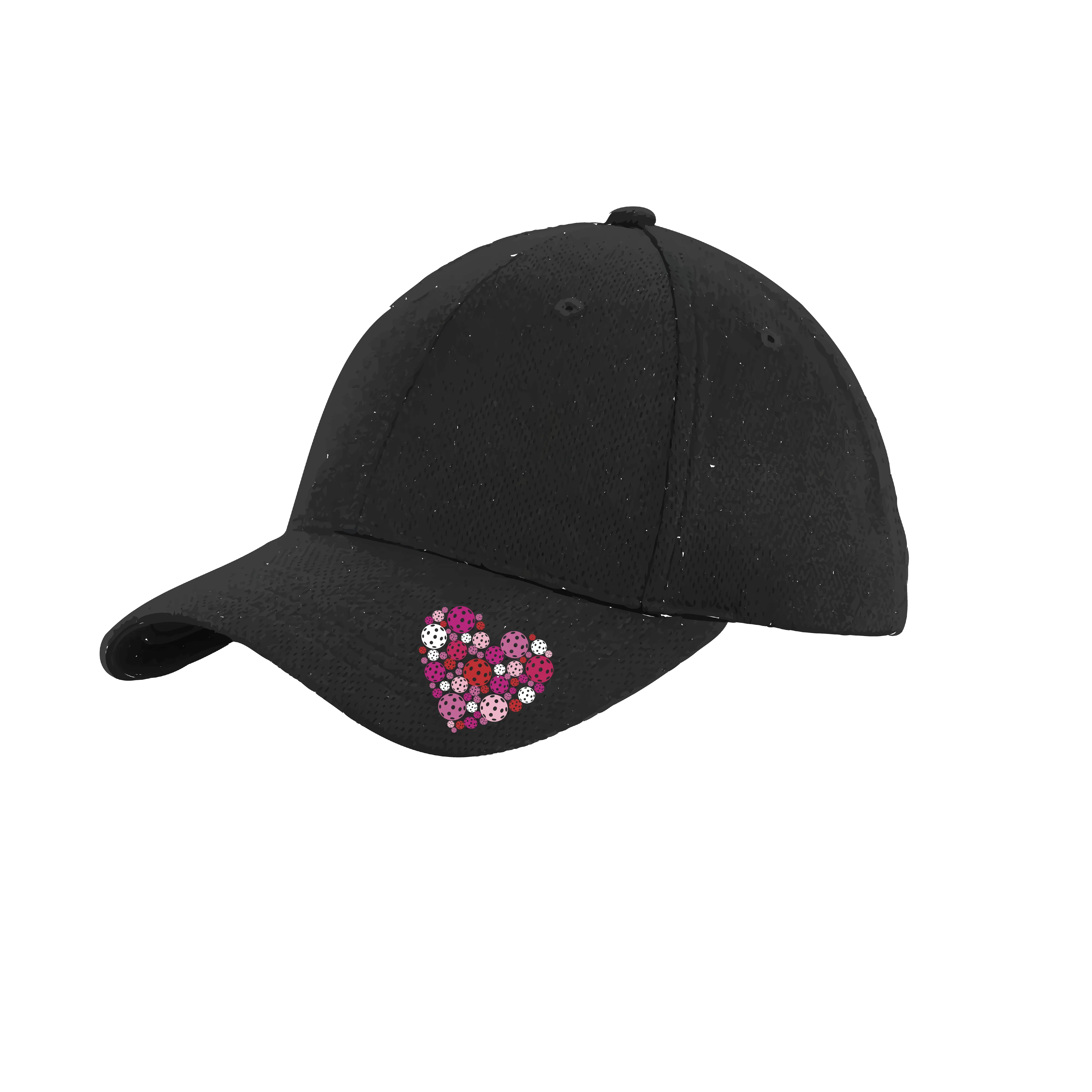 Pickleball Heart (Customizable) | Pickleball Hat | Moisture-Wicking 100% Polyester