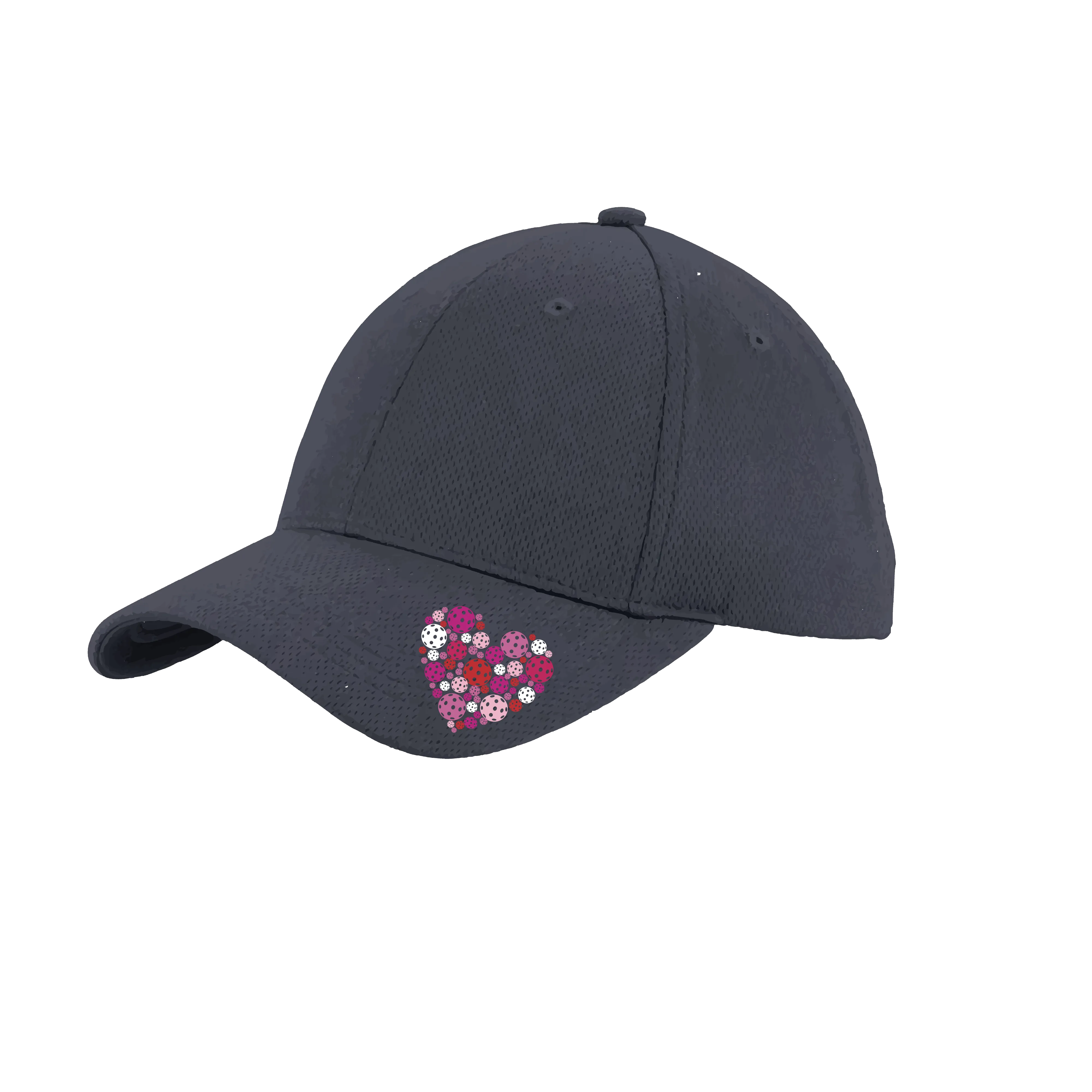 Pickleball Heart (Customizable) | Pickleball Hat | Moisture-Wicking 100% Polyester