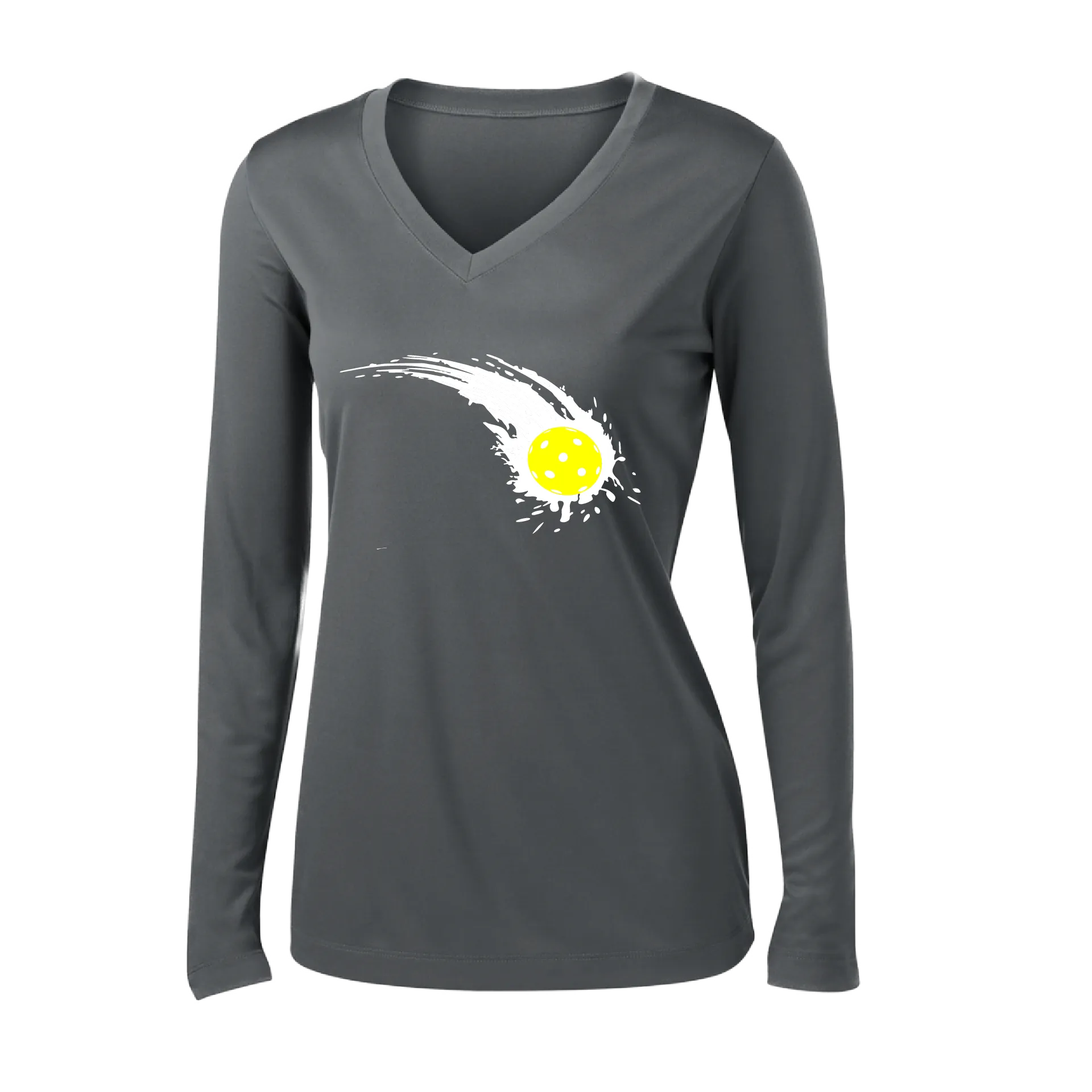 Pickleball Impact | Women's Long Sleeve V-Neck Pickleball Shirts | 100% Polyester