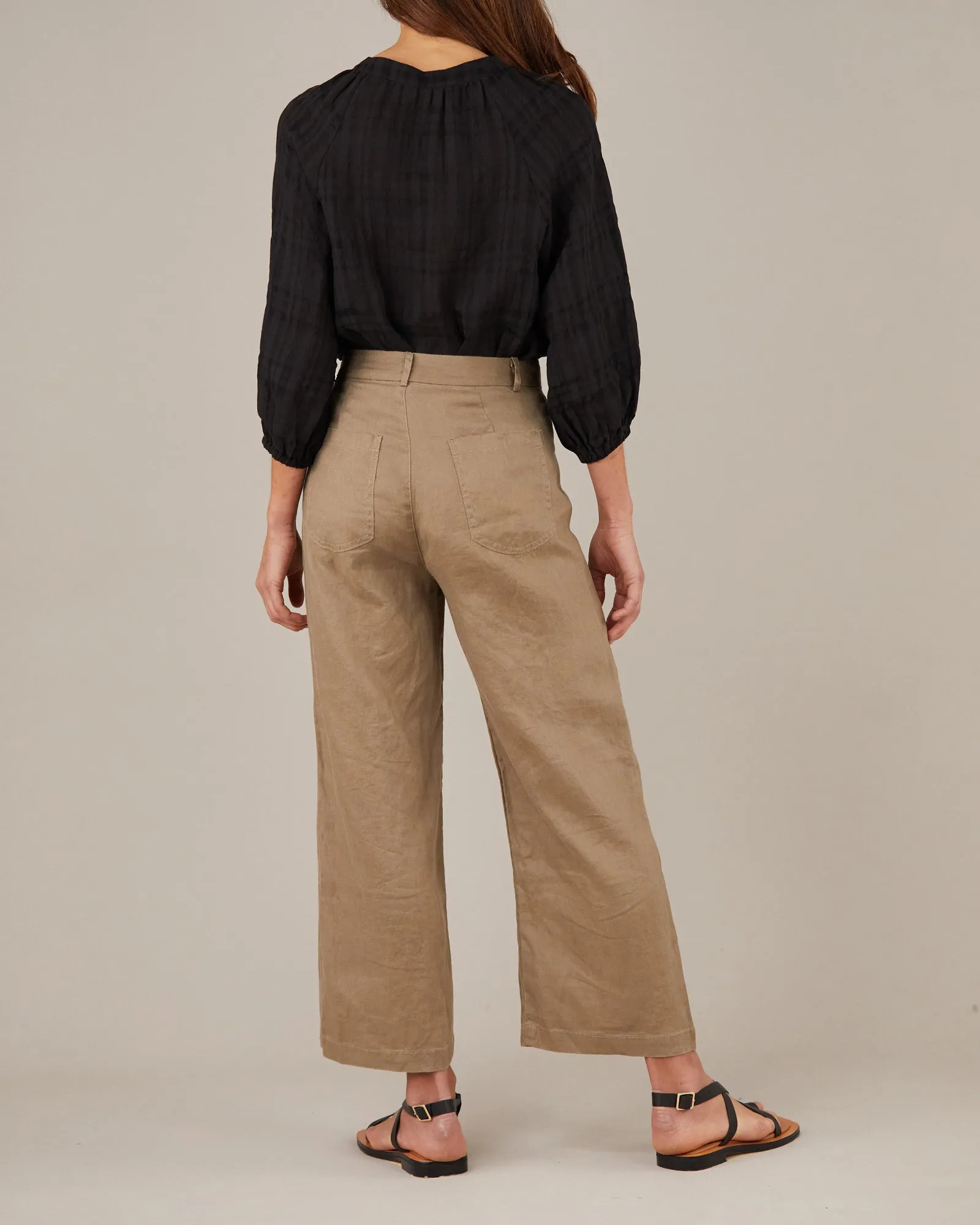 Pila Linen Blouse - Black