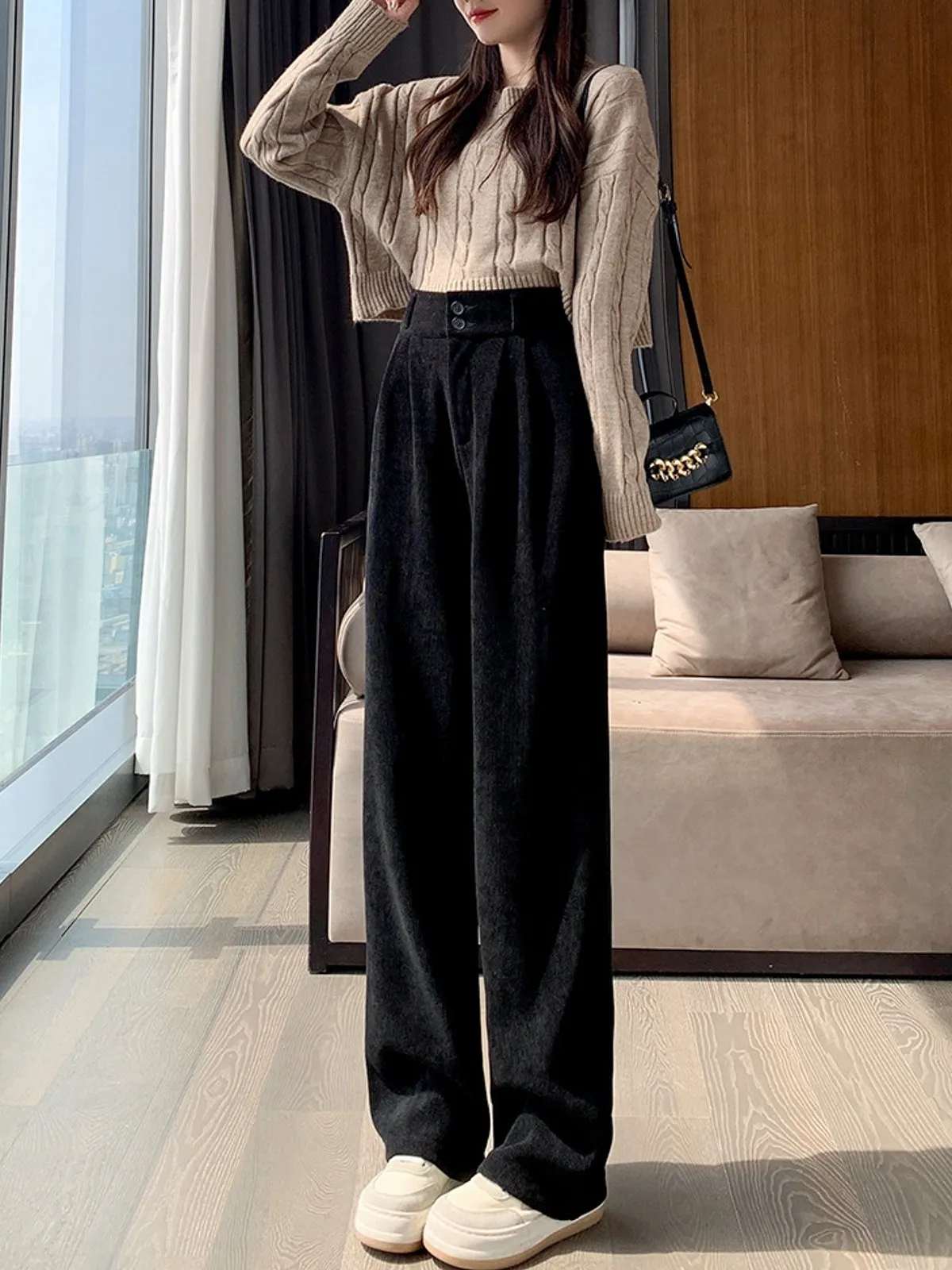 Premium Korean Baggy Corduroy Pants