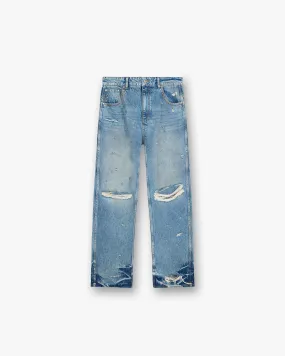 Represent X Duke   Dexter Baggy Denim - Mechanic Blue