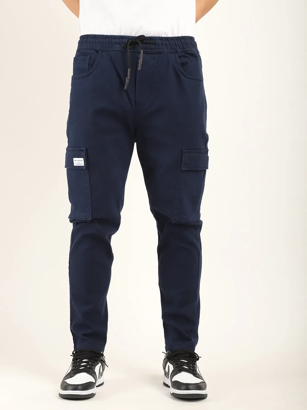 Rockin Navy Baggy Fit Cotton Cargo