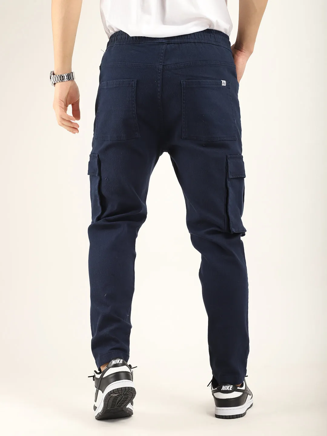 Rockin Navy Baggy Fit Cotton Cargo