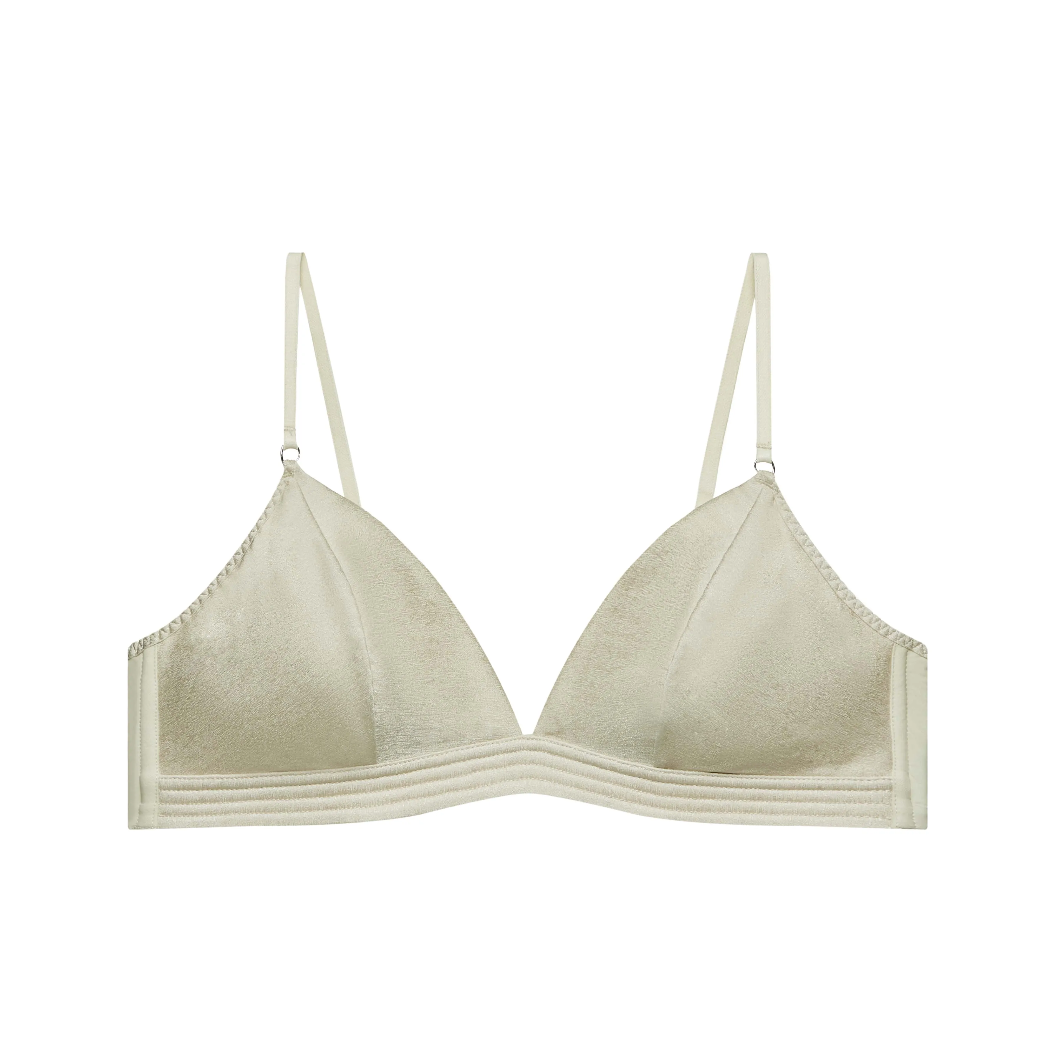 Self Silk Satin Triangle Bra