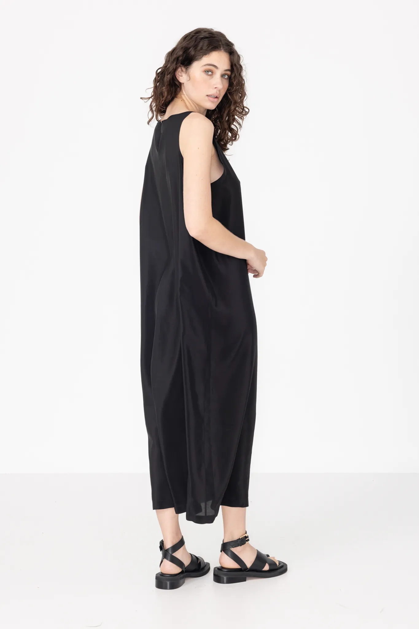 Shift Dress | Black Silk