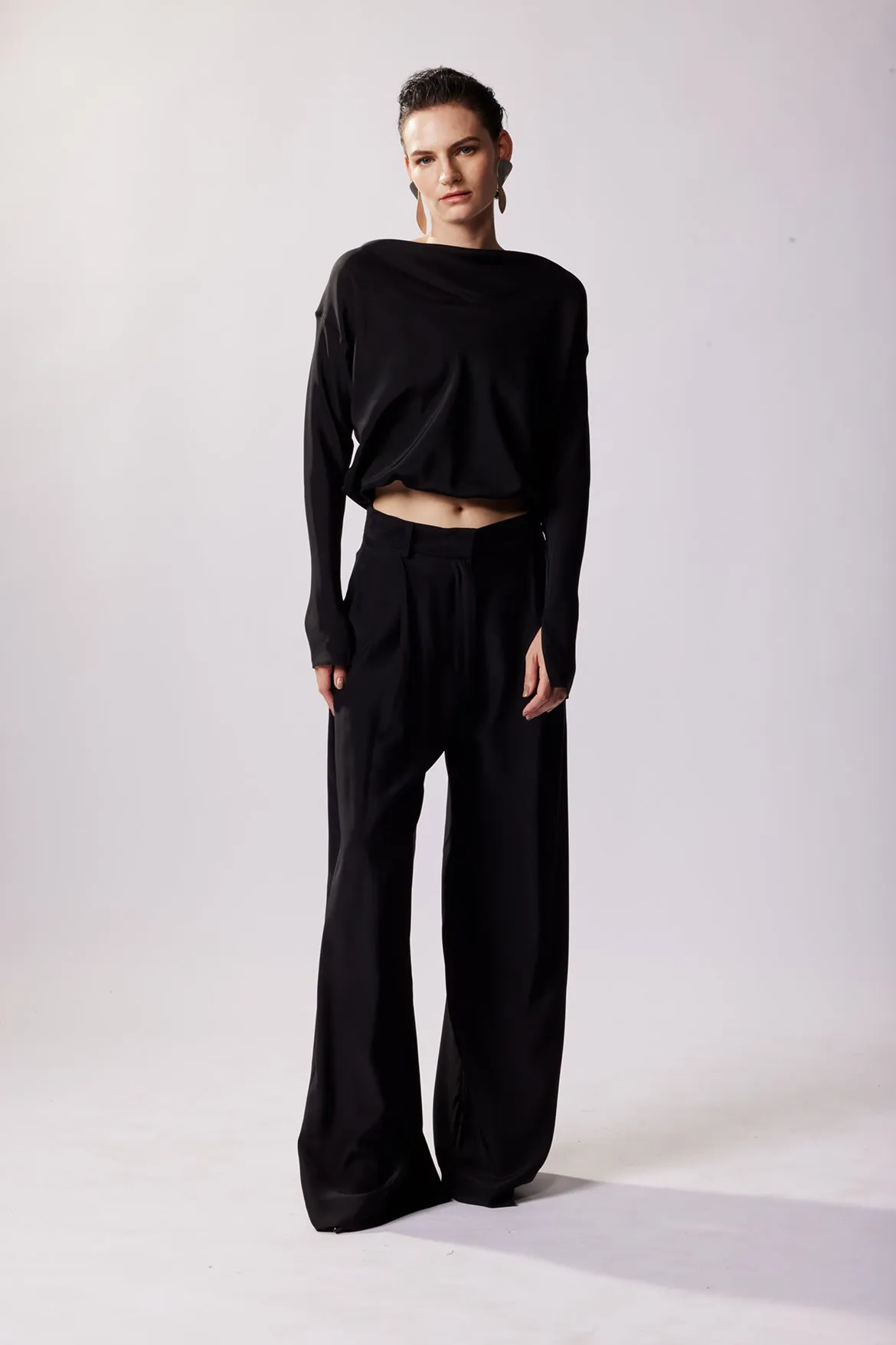 Silk Sun Pants - Black