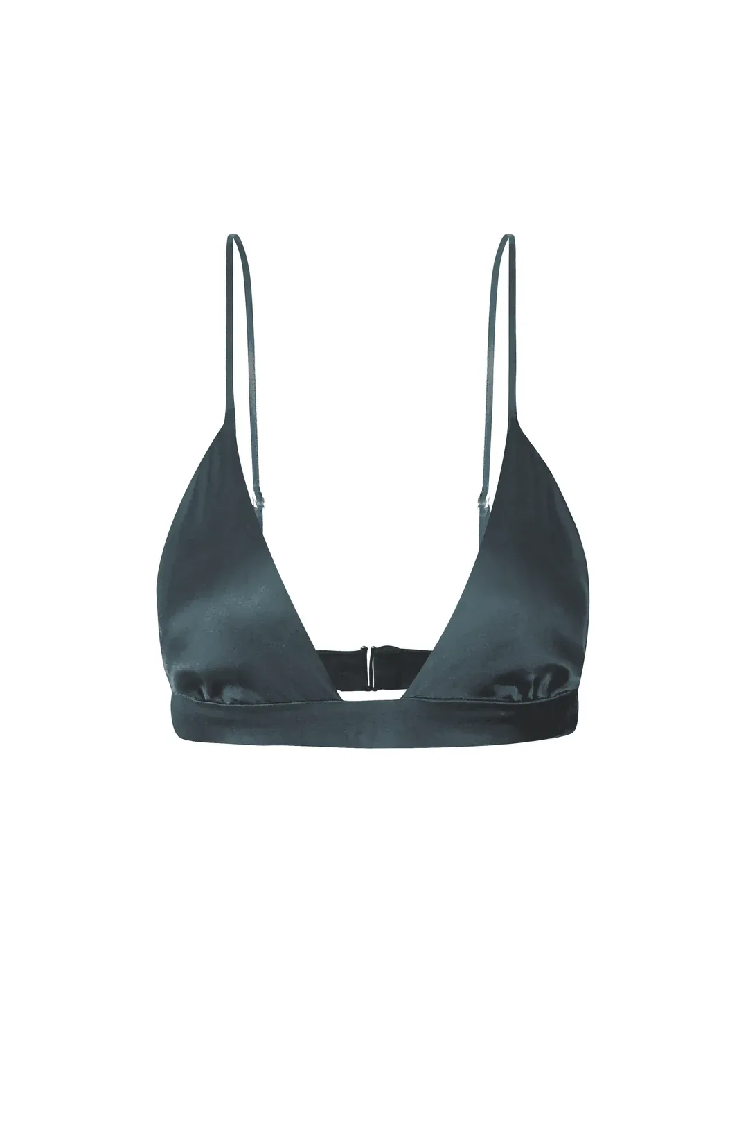 Silk Triangle Bra - Forest