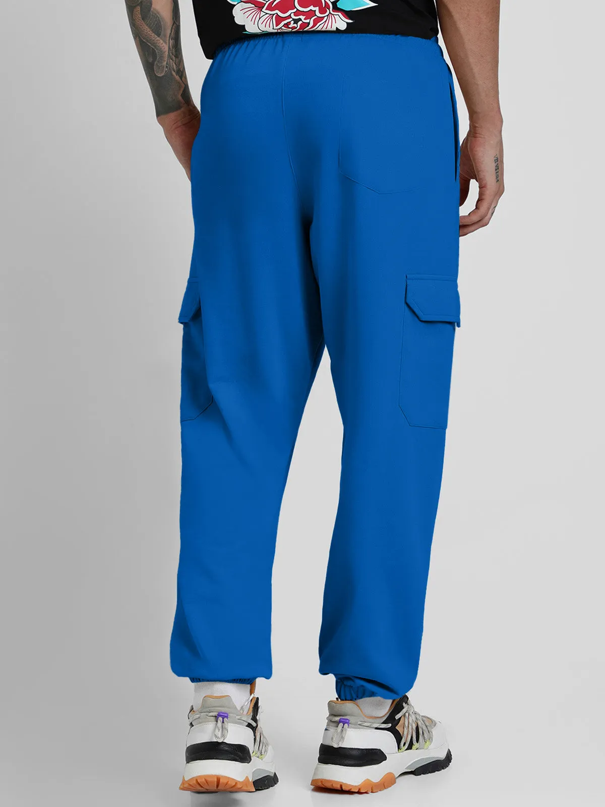 Skydiver Solid Baggy Fit Cargo Joggers