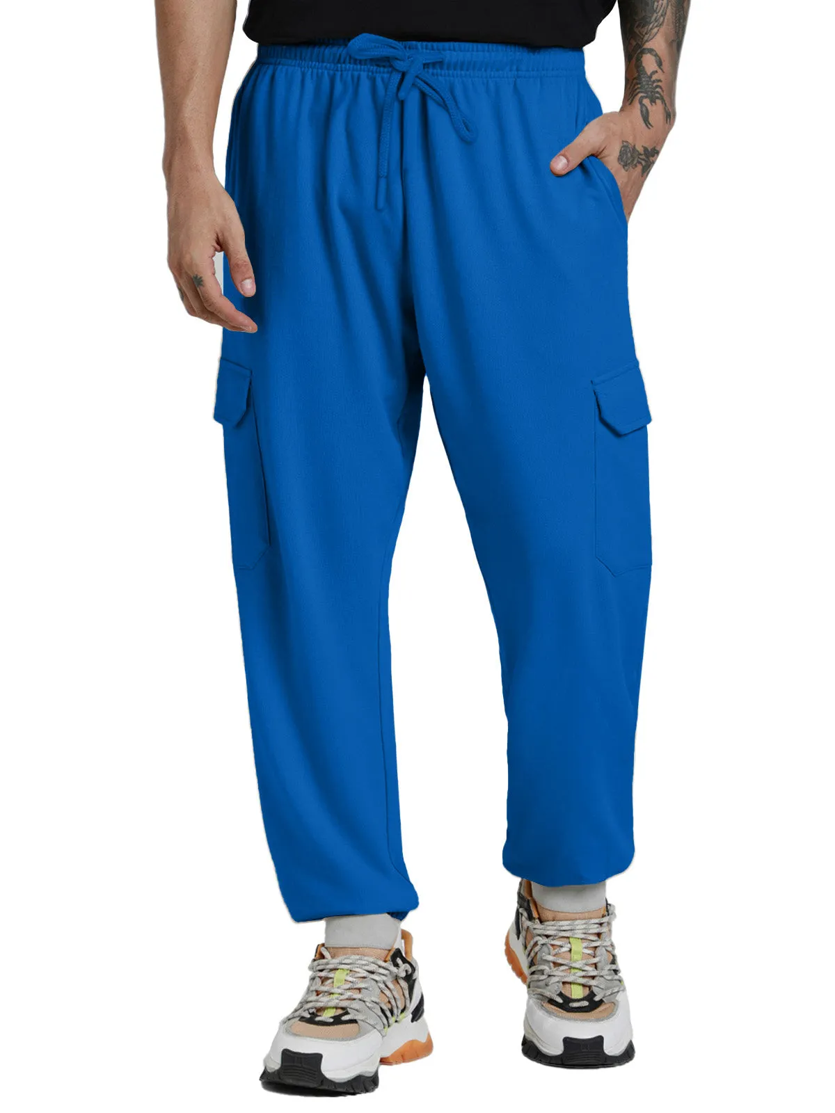 Skydiver Solid Baggy Fit Cargo Joggers