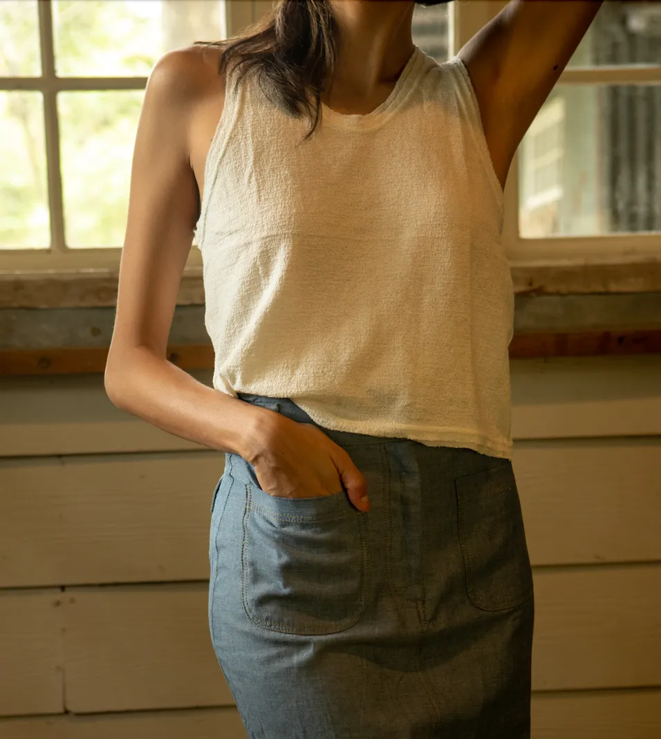 Sleeveless Hemp Tee