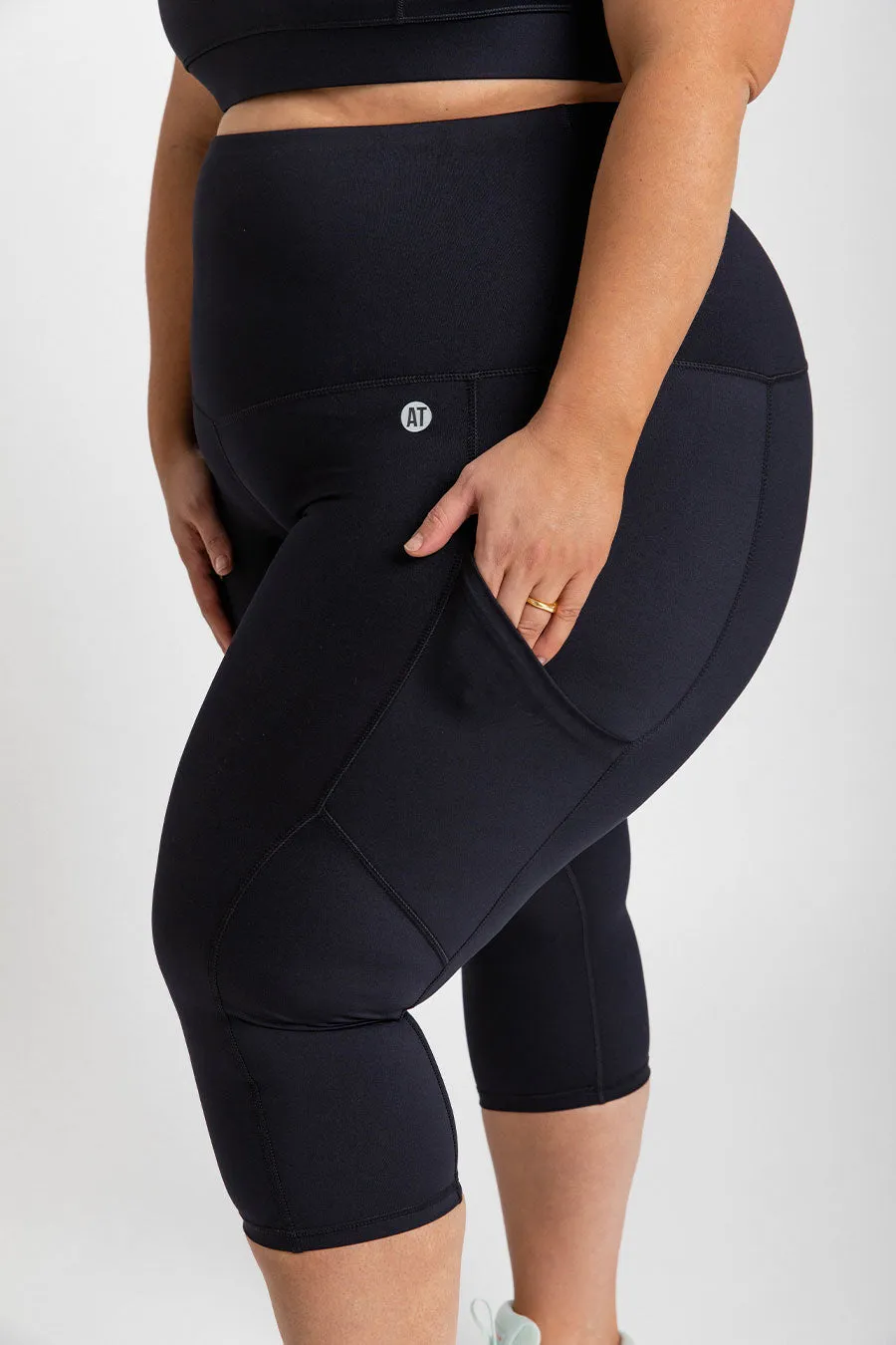 Smart Pocket 3/4 Length Tight - Black