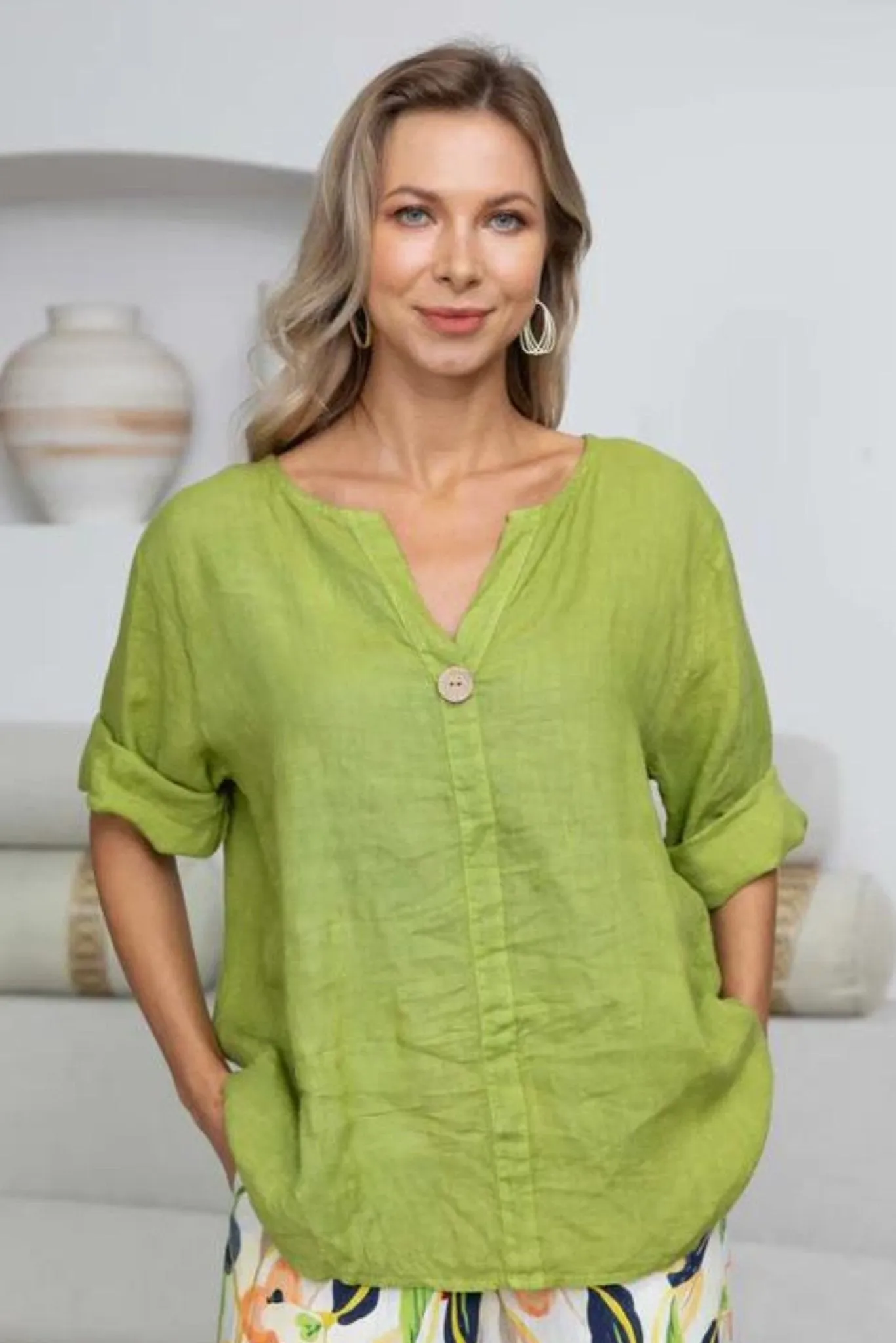 Sophia Linen Top