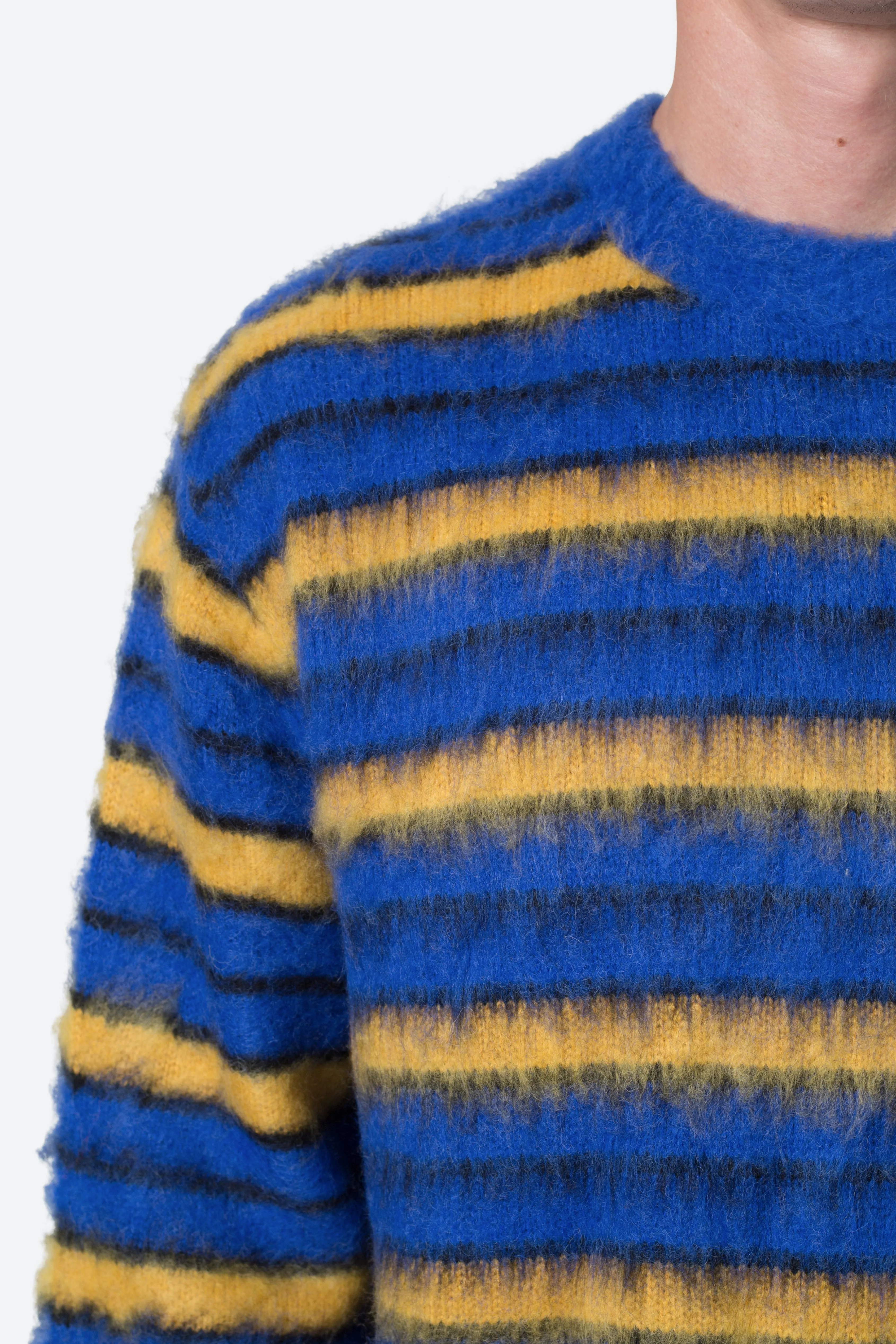 Striped Mohair Sweater - Blue