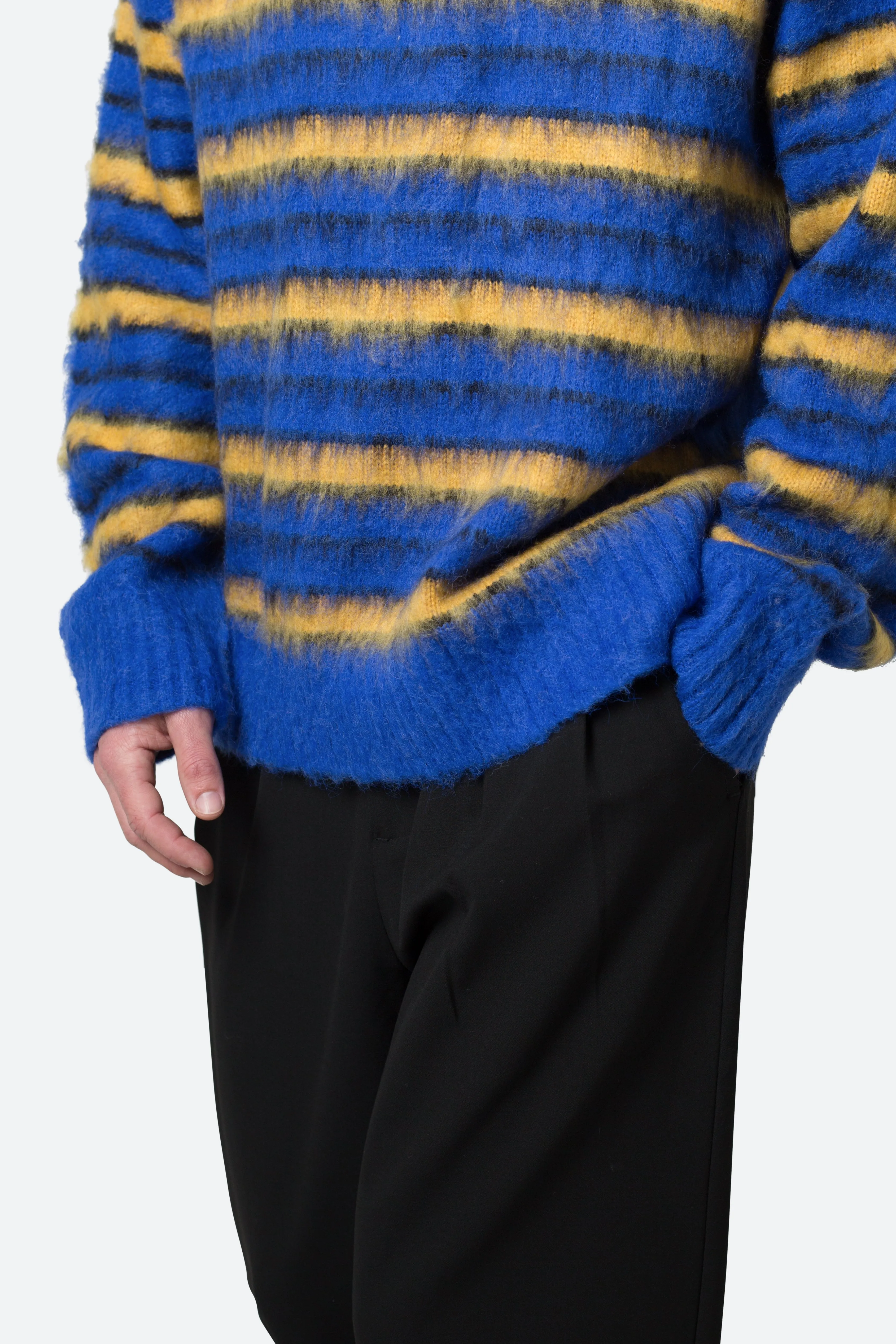 Striped Mohair Sweater - Blue