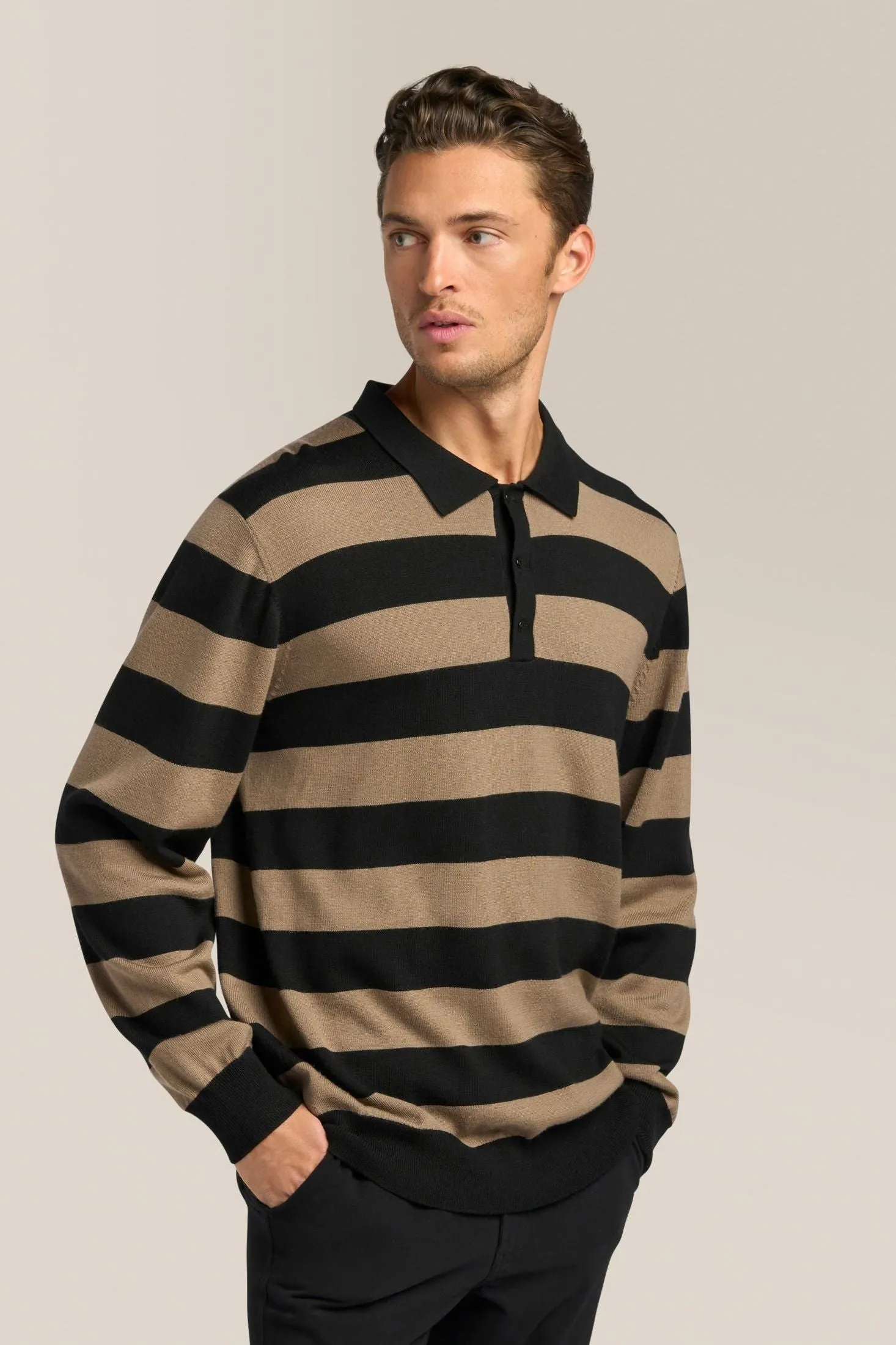 Striped Polo | Merino Wool