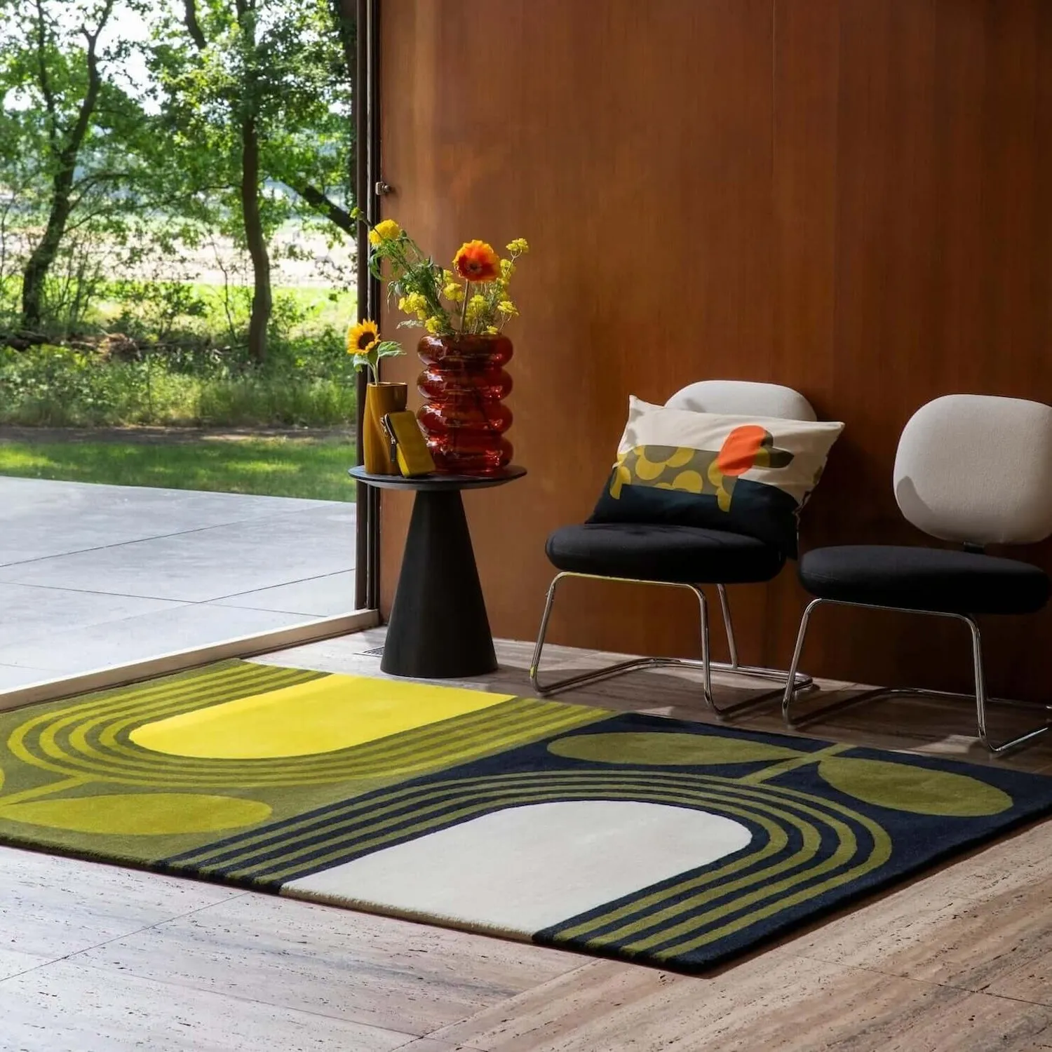 Striped Tulip Seagrass Rug