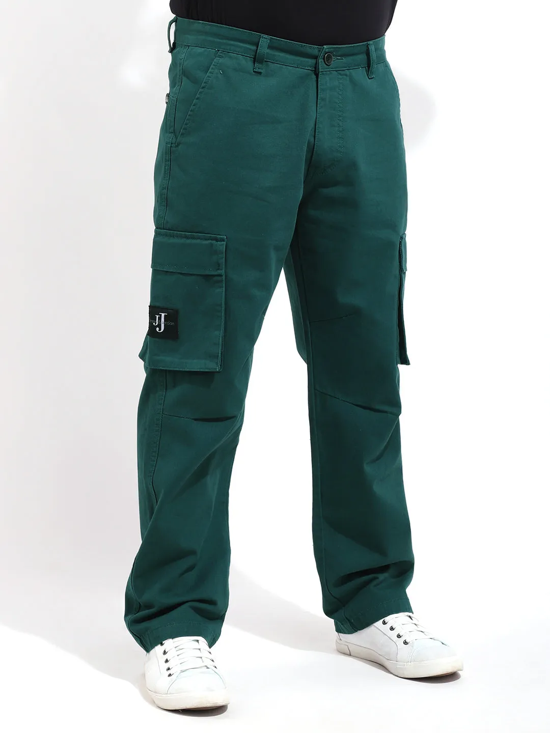 Royal Green Baggy Fit Cargo Pants - Terminator Style