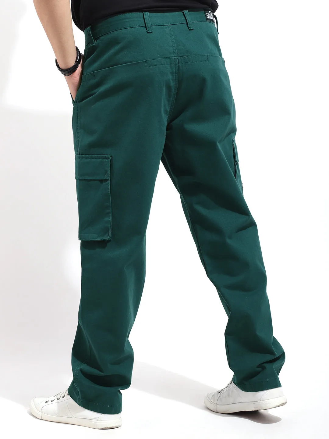 Royal Green Baggy Fit Cargo Pants - Terminator Style