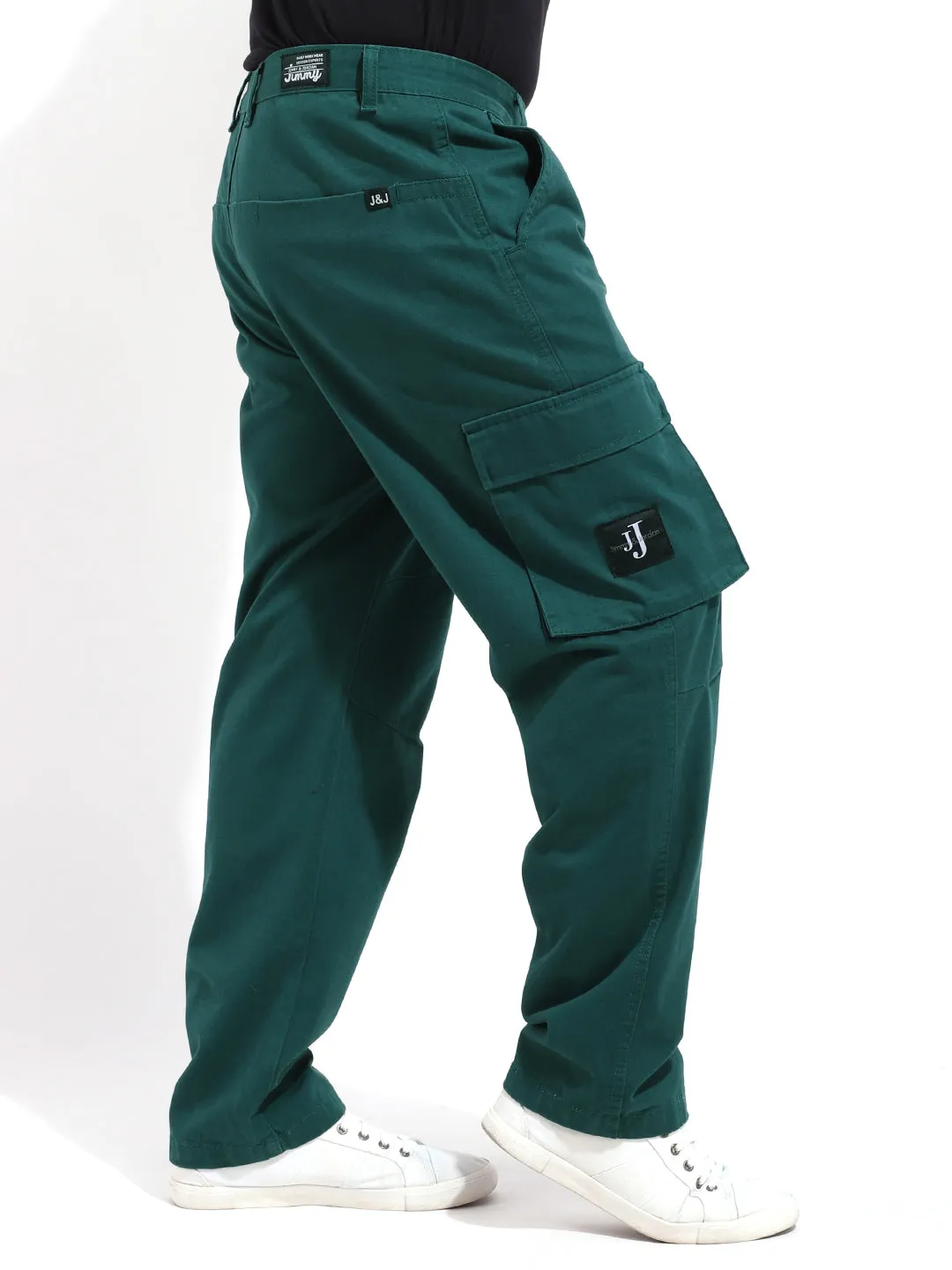 Royal Green Baggy Fit Cargo Pants - Terminator Style